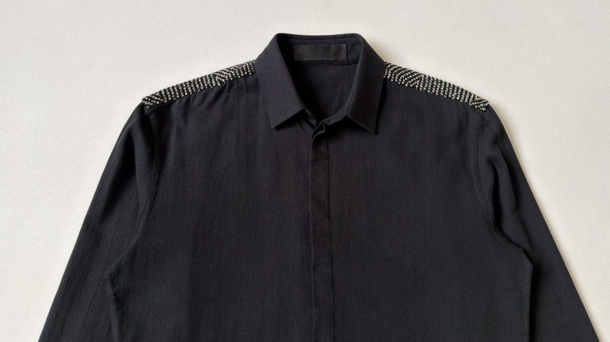 Haider Ackermann Glitter Sequin Back Panel Black Shirt Size US M / EU 48-50 / 2 - 5 Thumbnail