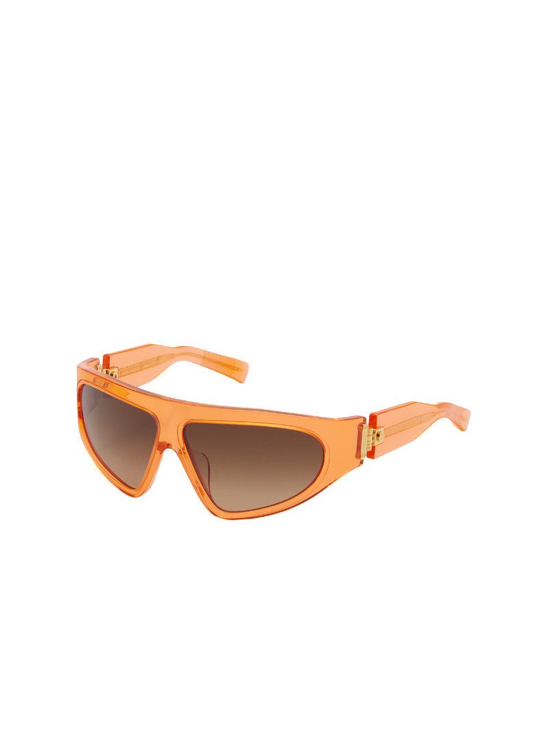 Balmain o1s1wg111225 Size:OS/Shield Tinted Sunglasses in Orange Size ONE SIZE - 1 Thumbnail