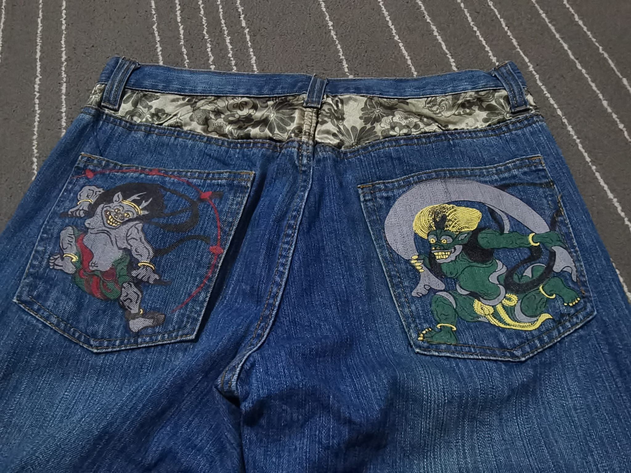 Japanese Brand Japanese raijin and fujin denim w32 2122 Size US 32 / EU 48 - 4 Thumbnail