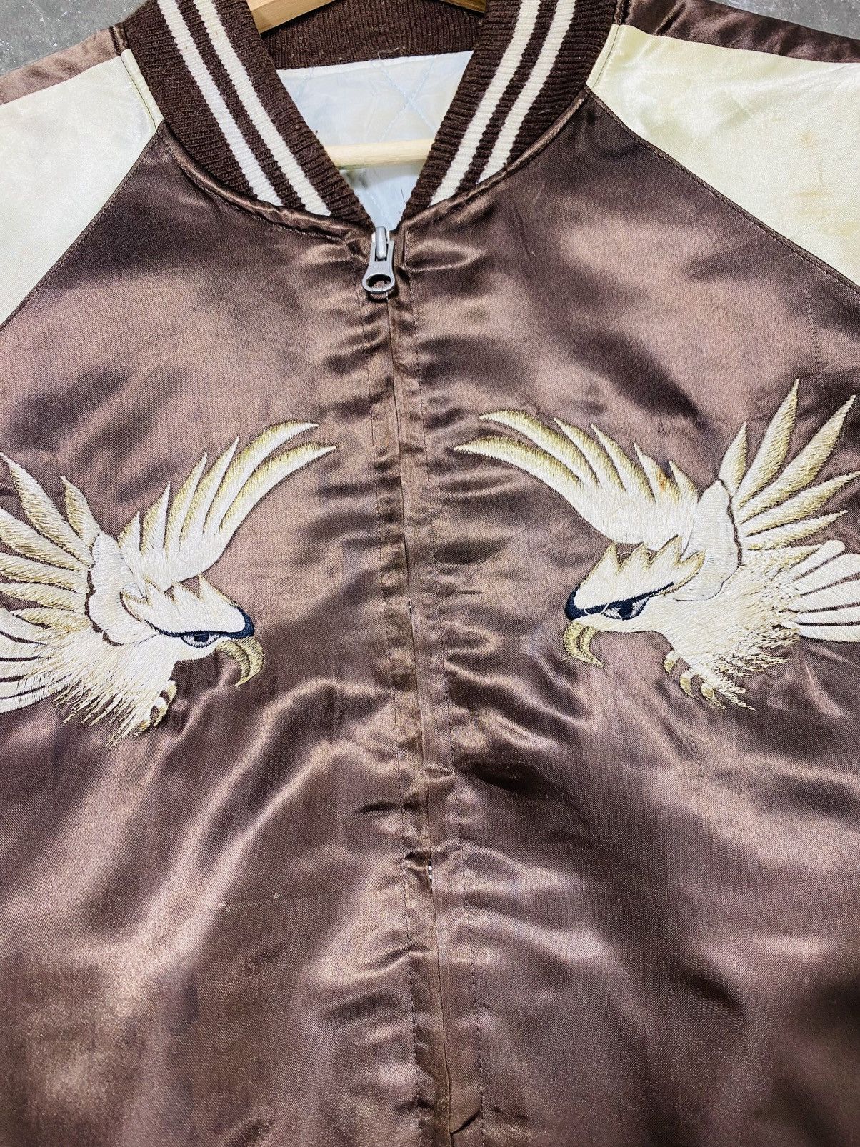 Japanese Brand Vintage 80s Sukajan Yokosuka Eagle embroidery Jacket Size US L / EU 52-54 / 3 - 8 Thumbnail