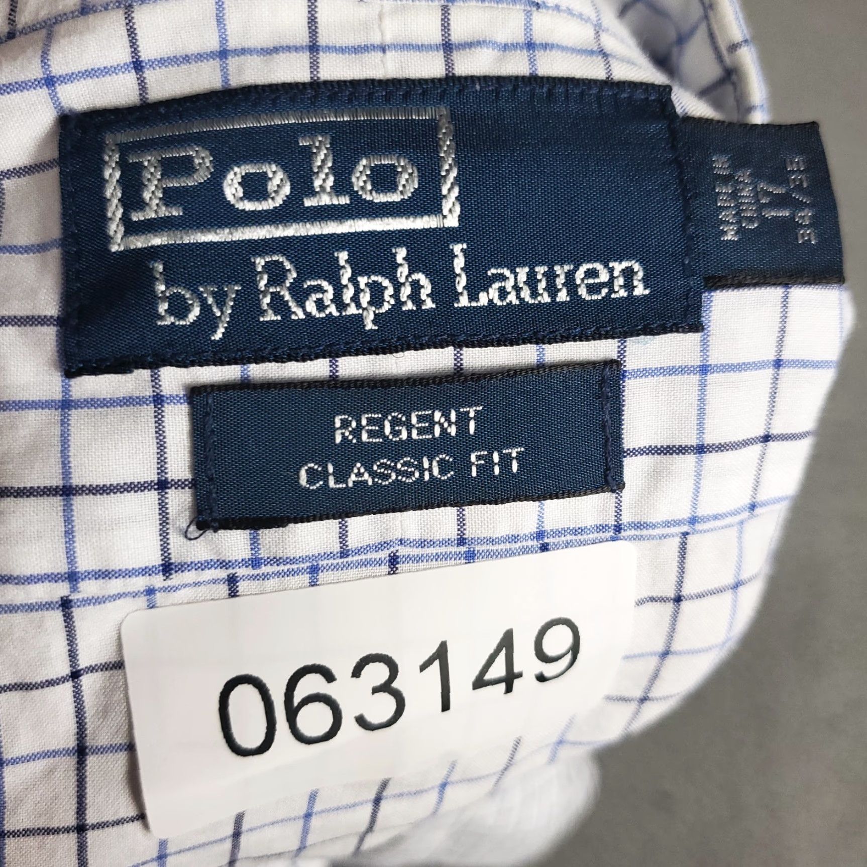 Ralph Lauren Ralph Lauren Dress Shirt Mens 17 White Blue Check Long Sleeve Button Up Size 46R - 8 Thumbnail
