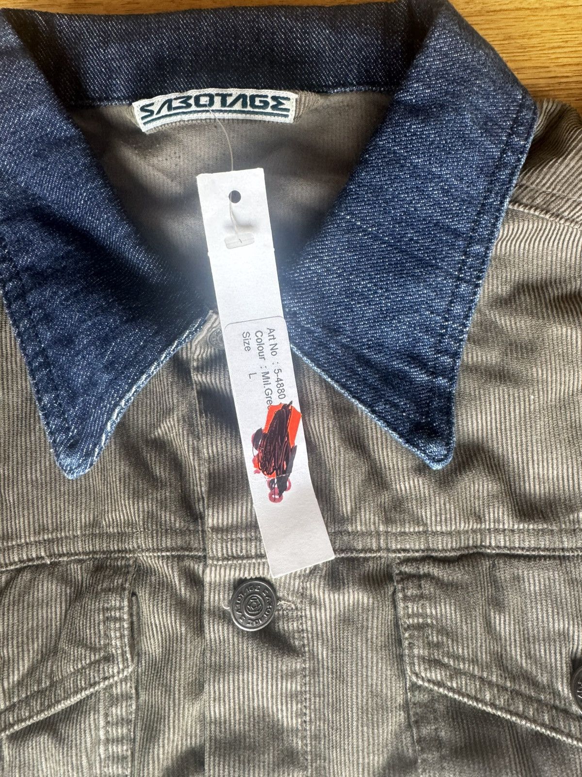 Walter Van Beirendonck Sabotage Cord Trucker Jacket — 1990s / NOS with Tag Size US L / EU 52-54 / 3 - 13 Thumbnail