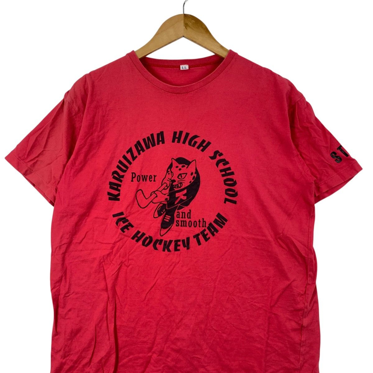 Vintage Vintage 90s KARUIZAWA HIGH SCHOOL Ice Hockey Team Tee Shirt Size US L / EU 52-54 / 3 - 5 Thumbnail