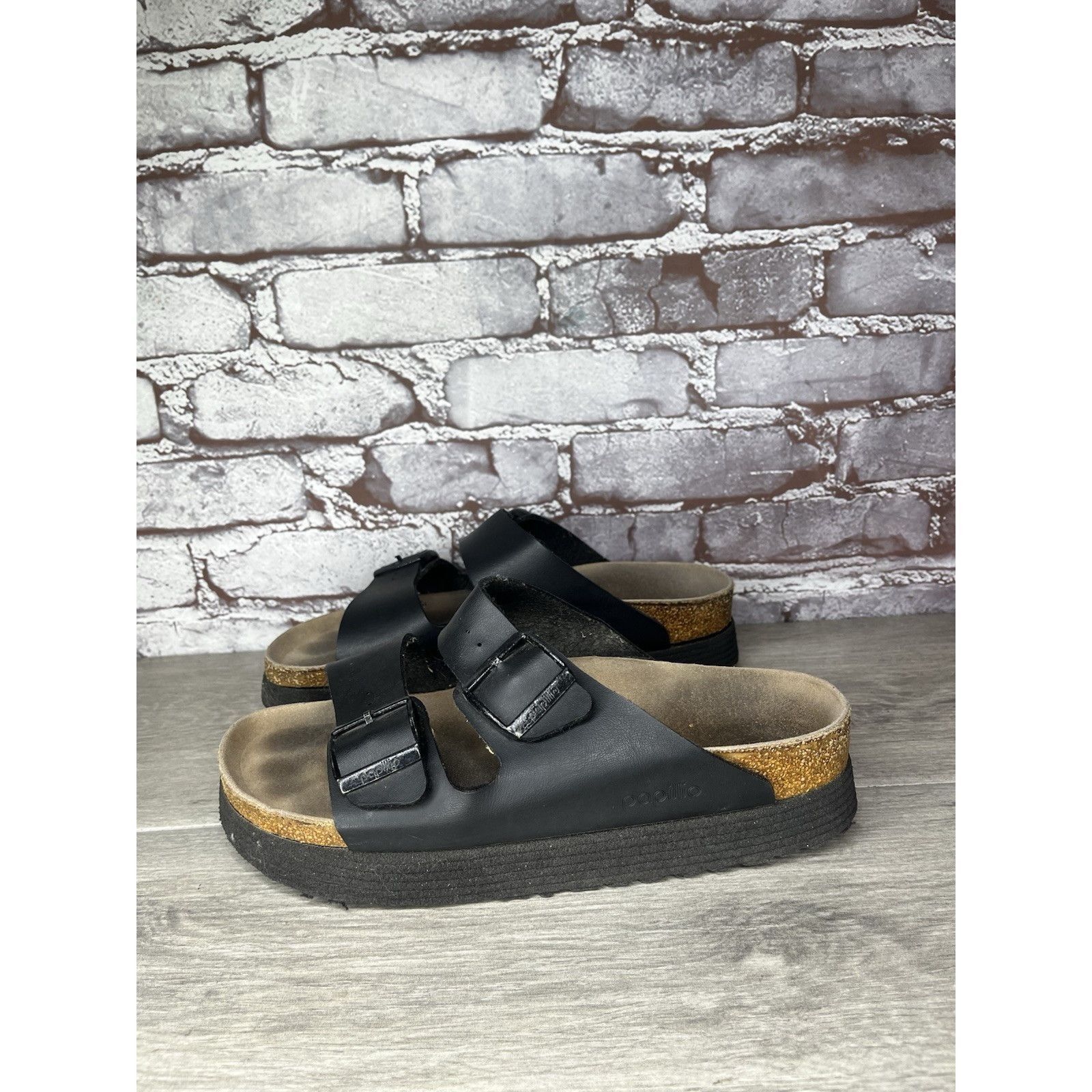Birkenstock Birkenstock Papillio Arizona Platform Vegan Black Birko-Flor Size US 9.5 / IT 39.5 - 24 Thumbnail
