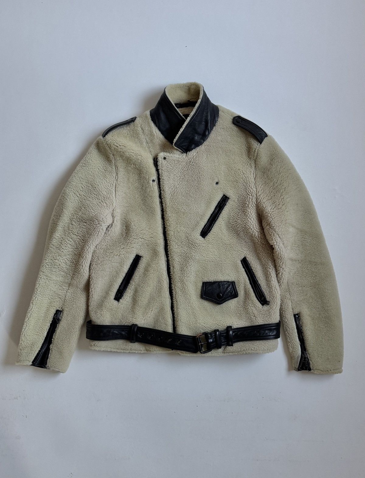 3.1 Phillip Lim Lamb Shearling Blouson / Bomber / Biker Jacket Size US L / EU 52-54 / 3 - 2 Thumbnail