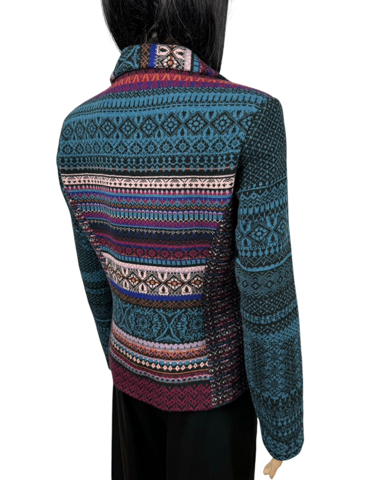 Designer Ivko Wool Coat Description Geometric Pattern size 38 Size XS / US 0-2 / IT 36-38 - 7 Thumbnail