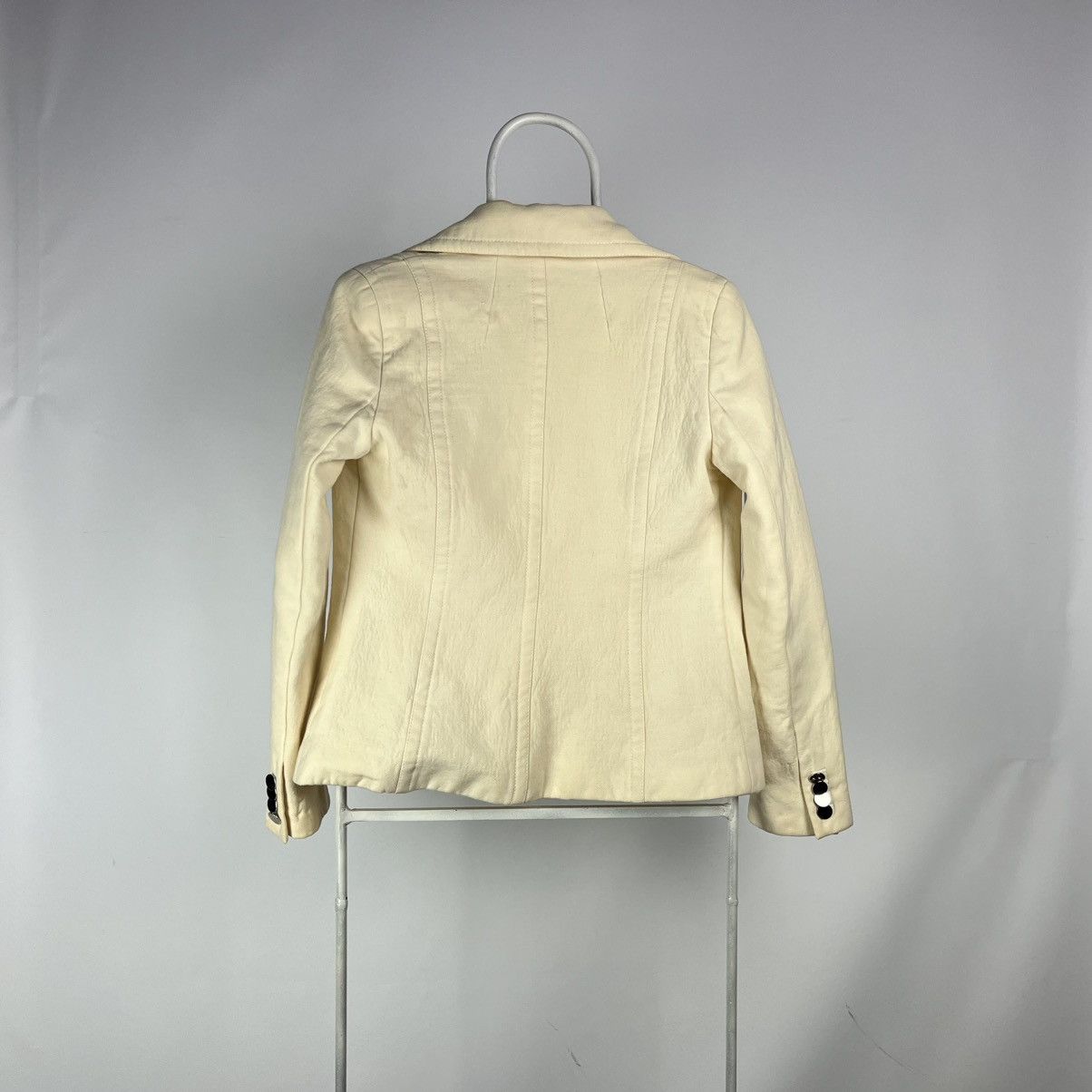 Dolce & Gabbana Dolce Gabbana Cream Wool coat jacket size 46 Size L / US 10 / IT 46 - 2 Thumbnail