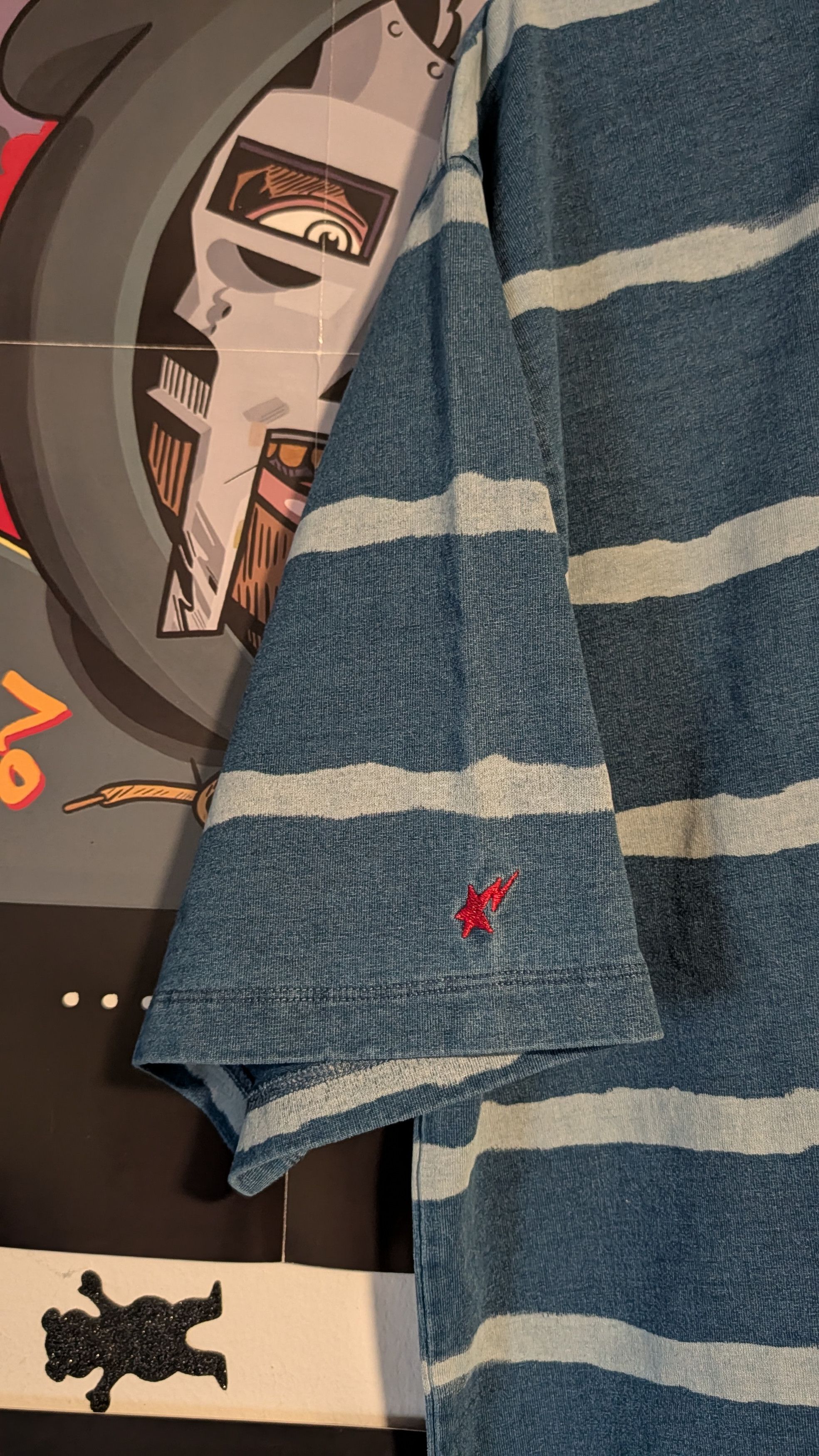 Bape BAPE Discharge Print Relaxed Fit Tee 'Light Indigo' Size US L / EU 52-54 / 3 - 4 Thumbnail