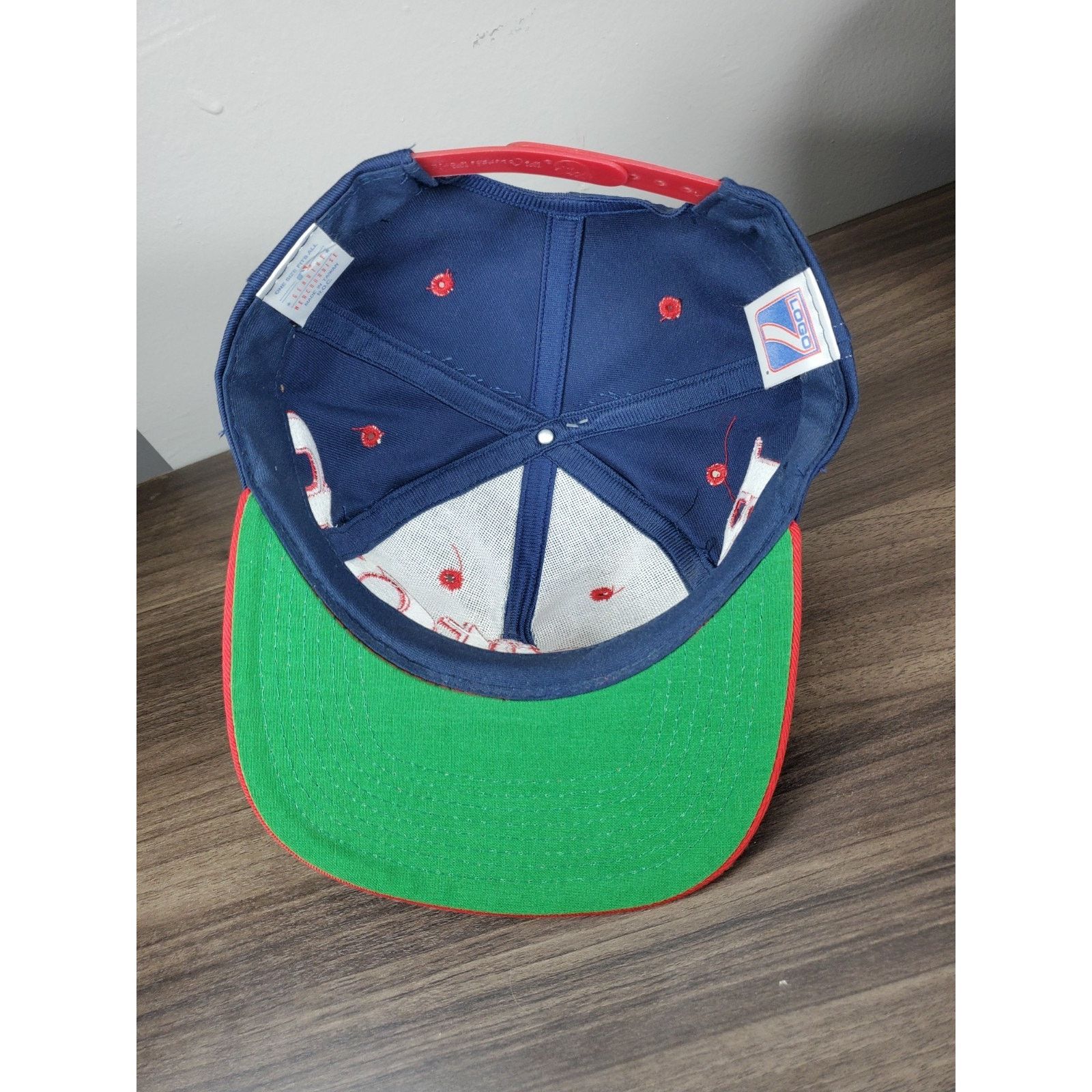 Logo 7 × MLB × Vintage Boston Red Sox Logo 7 Hat Snapback Cap Spellout Wrap Around Size ONE SIZE - 12 Thumbnail