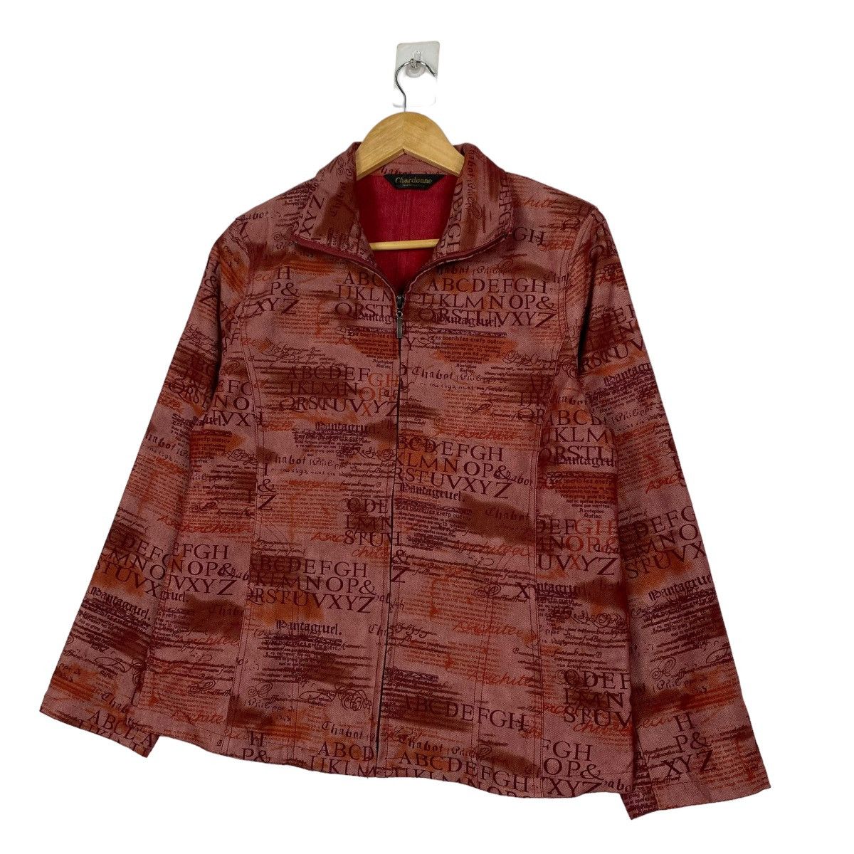 Japanese Brand Chardonne Tastefulattire Allover Print Zipper Jacket Size US S / EU 44-46 / 1 - 2 Thumbnail