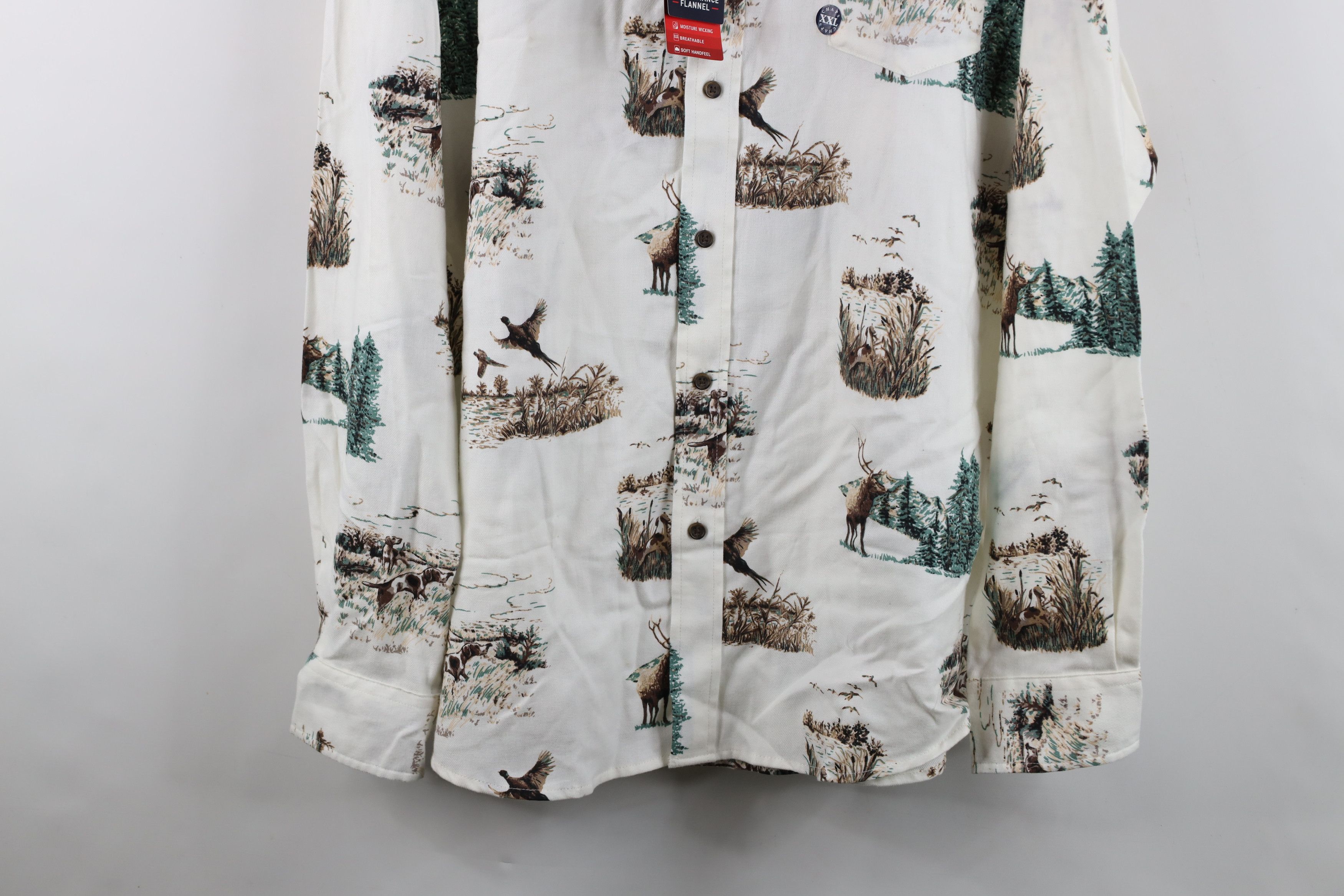 Chaps Deadstock Vintage Y2K Chaps Over Print Flannel Button Shirt Size US XXL / EU 58 / 5 - 3 Thumbnail