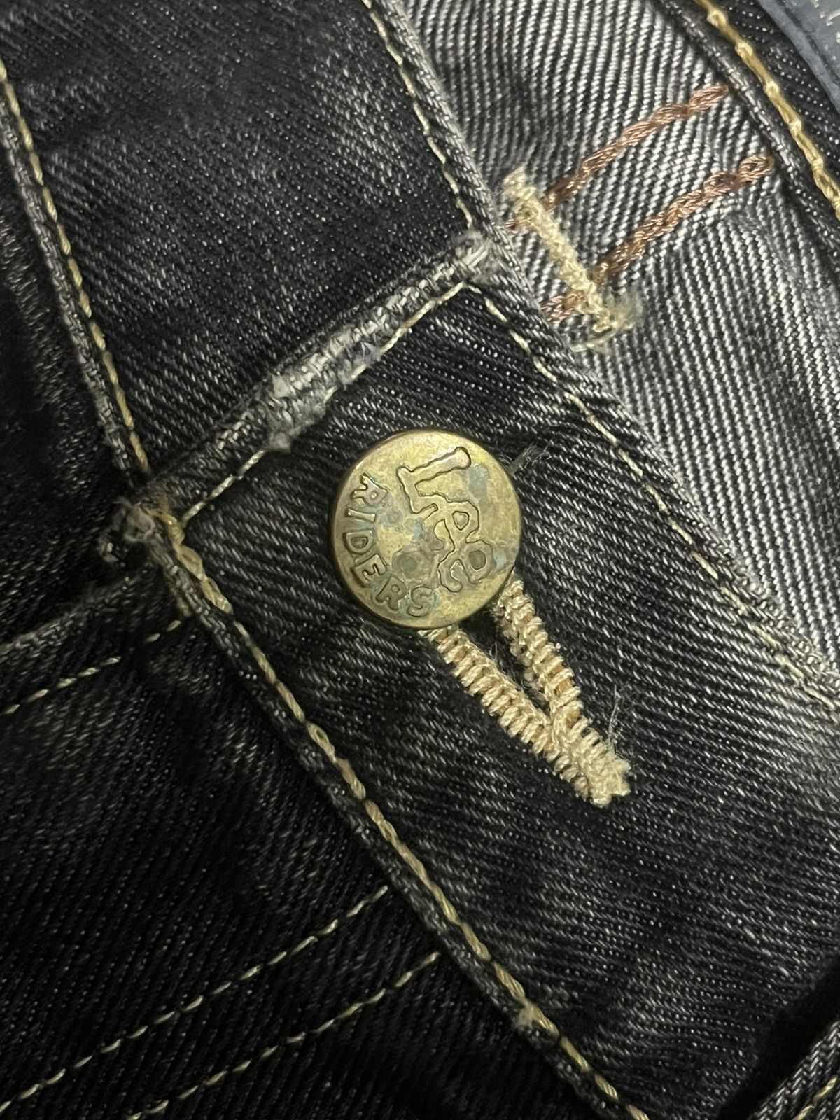 Vintage ⚡️Grunge⚡️Vintage Lee Riders Grime Style Mud Washed Jeans Size US 32 / EU 48 - 5 Thumbnail