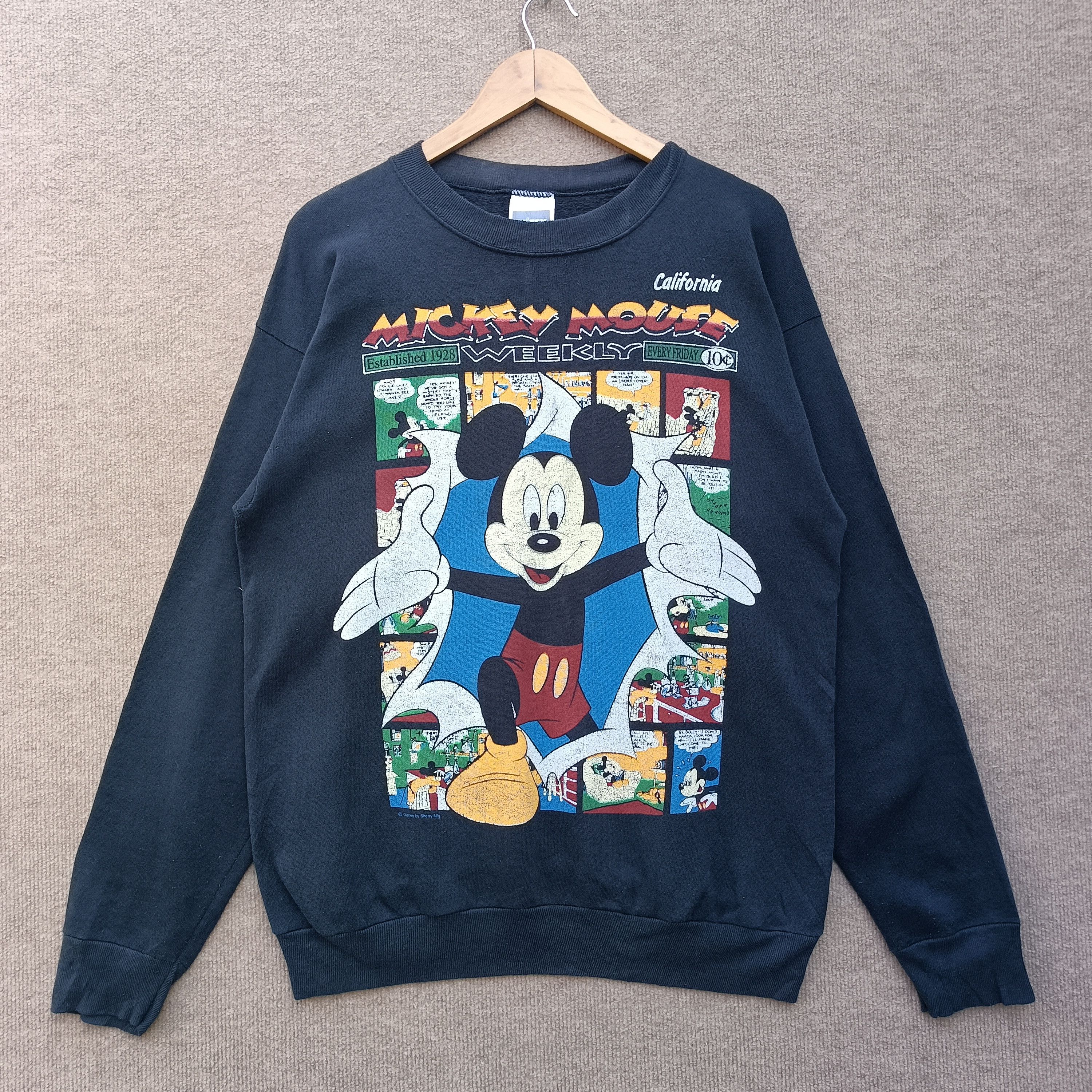 Cartoon Network × Disney × Vintage Vintage 90's MICKEY MOUSE Weekly Promo Sweatshirt Size US L / EU 52-54 / 3 - 1 Thumbnail
