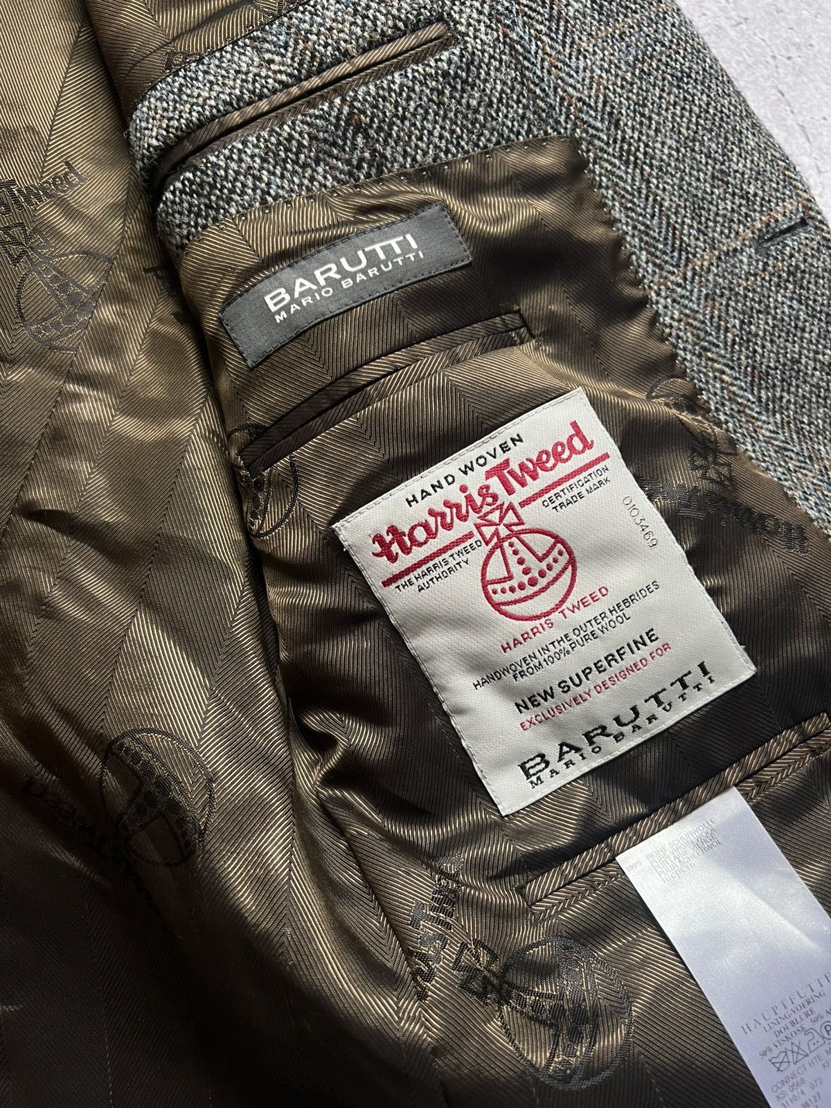 Harris Tweed Harris Tweed Mario Barutti Wool Blazer Jacket Men's Size 40L - 15 Thumbnail