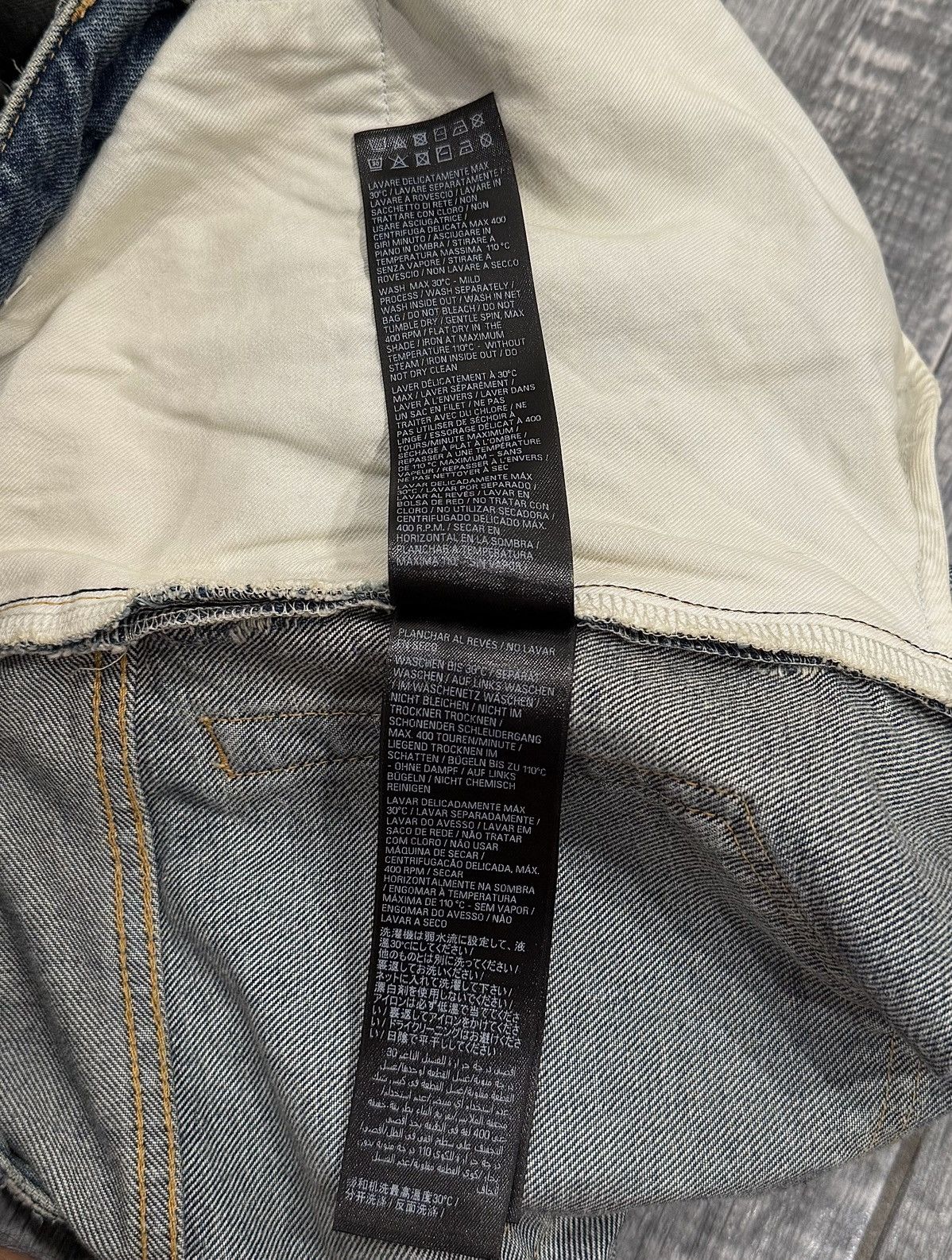 Balenciaga Balenciaga SS22 Oil Spill Mudwash Straight Fit Denims Size US 29 - 9 Thumbnail