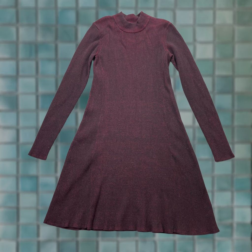 Gap Gap Dress Womens Medium Tall Black Sweater Ribbed Tight Knit Mock Neck Cotton Dress Size M / US 6-8 / IT 42-44 - 1 Thumbnail