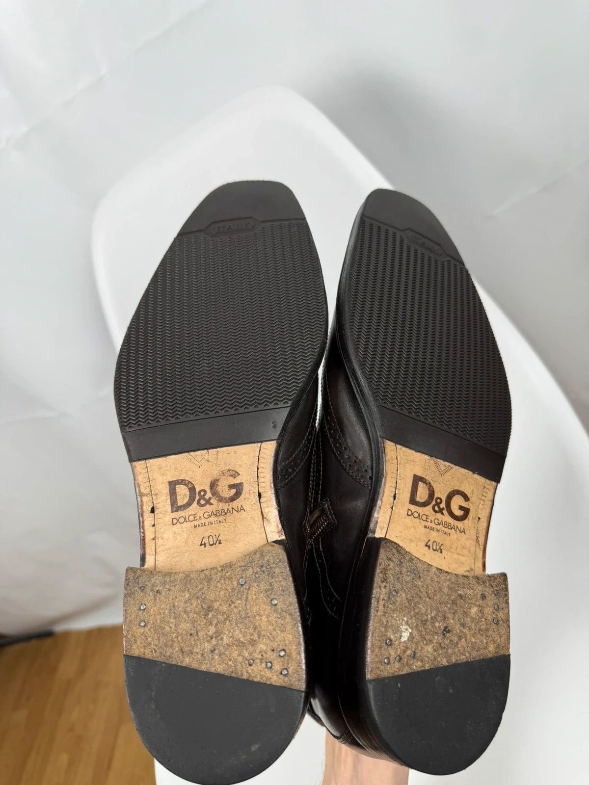 Dolce & Gabbana Dolce & Gabbana Chelsea Boots Ankle Zip Brogue sie 40.5 Size US 7.5 / EU 40-41 - 7 Thumbnail