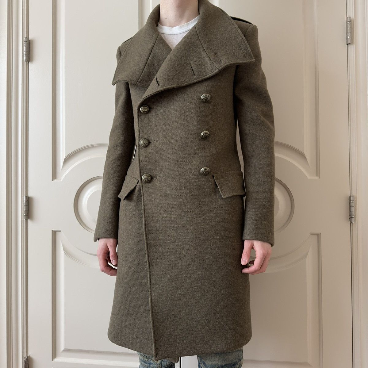 Balmain Balmain x H&M 2015 Double-Breasted Military Wool Coat Size US M / EU 48-50 / 2 - 1 Thumbnail