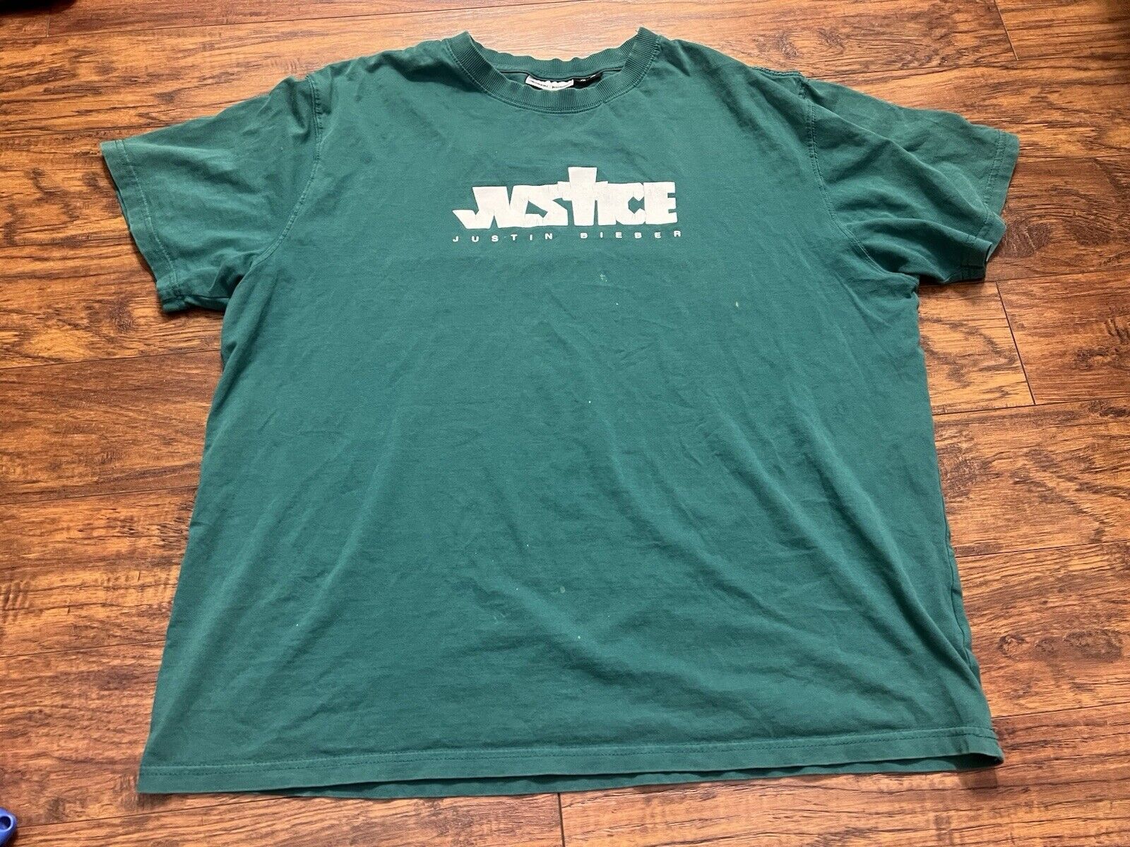Justin Bieber Men's Justin Bieber T-Shirt Green Justice XXL Y2K Tour Size US XXL / EU 58 / 5 - 1 Thumbnail