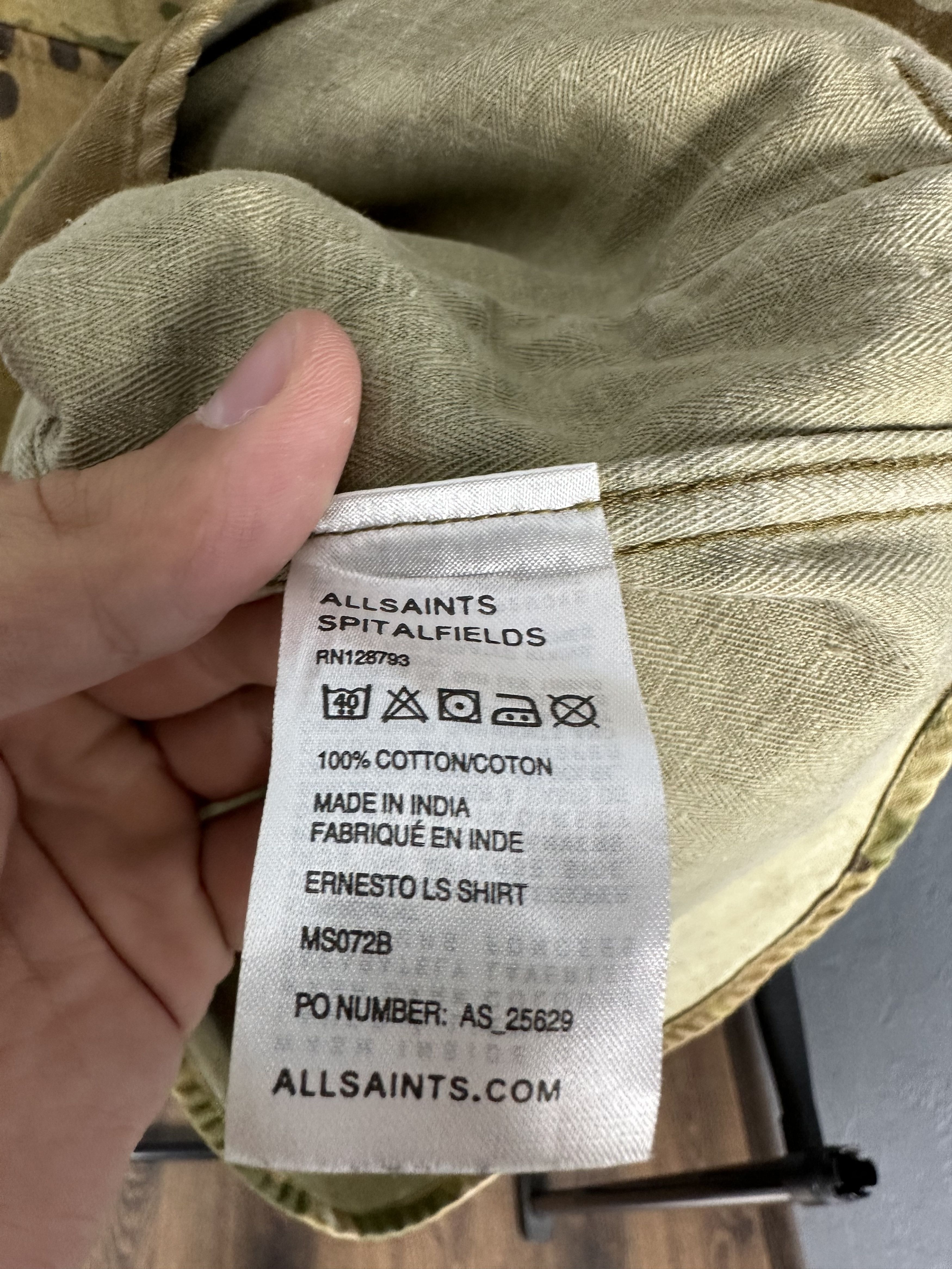 Allsaints Allsaints Ernesto Mens Camo Overshirt Shirt Y2K Size US S / EU 44-46 / 1 - 3 Thumbnail
