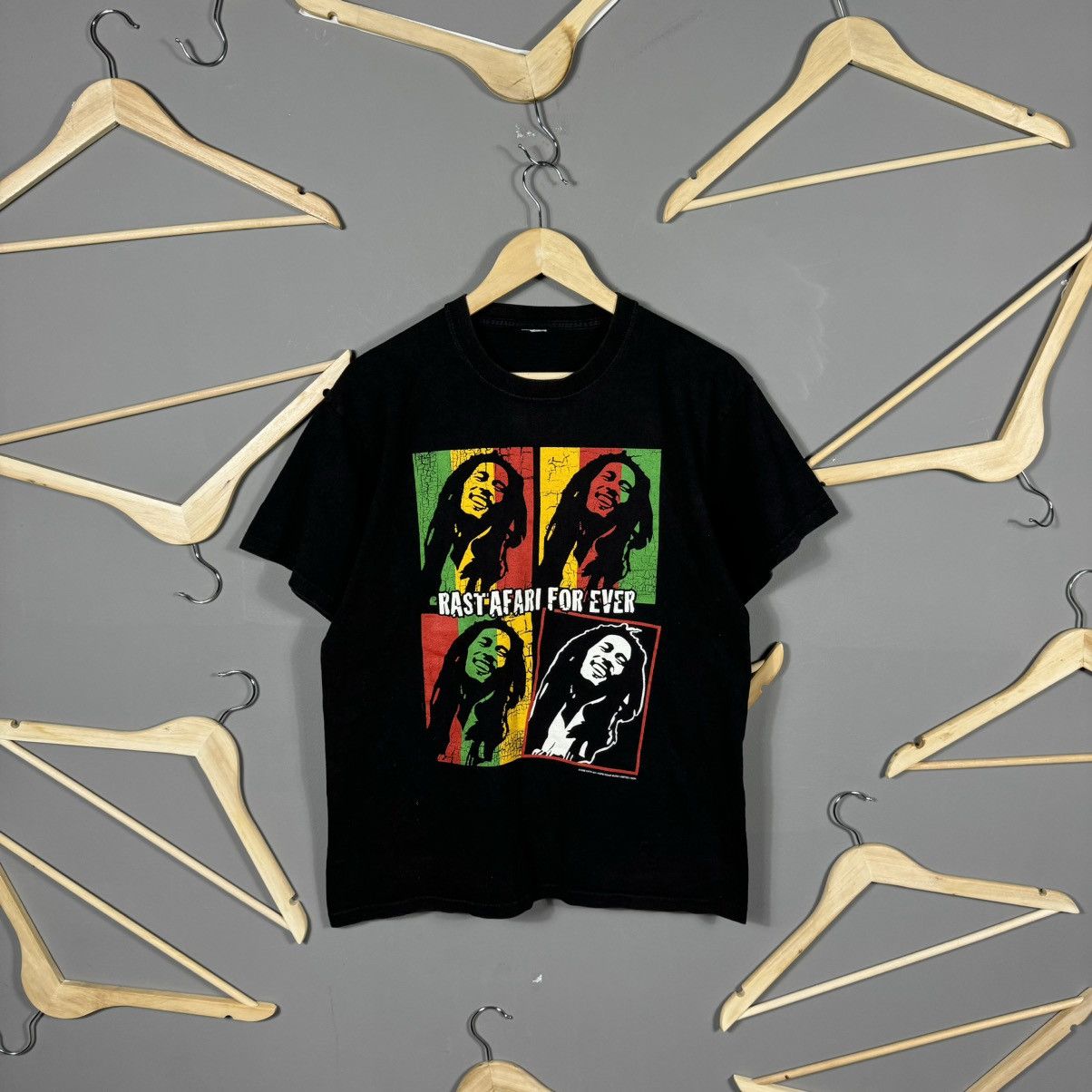 Bob Marley × Vintage Vintage 1998 Bob Marley Rastafari For Ever T-shirt Size US M / EU 48-50 / 2 - 1 Thumbnail