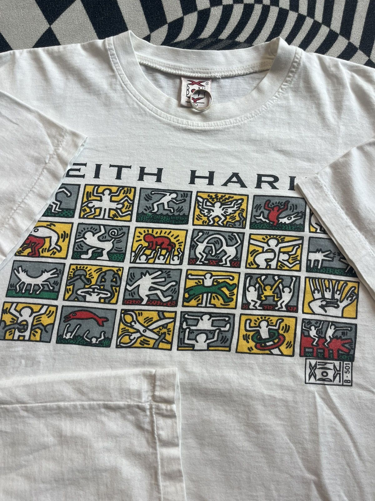 Arts & Science Vintage KEITH HARRING 90’s By X-Body Tshirt Size US XL / EU 56 / 4 - 8 Thumbnail