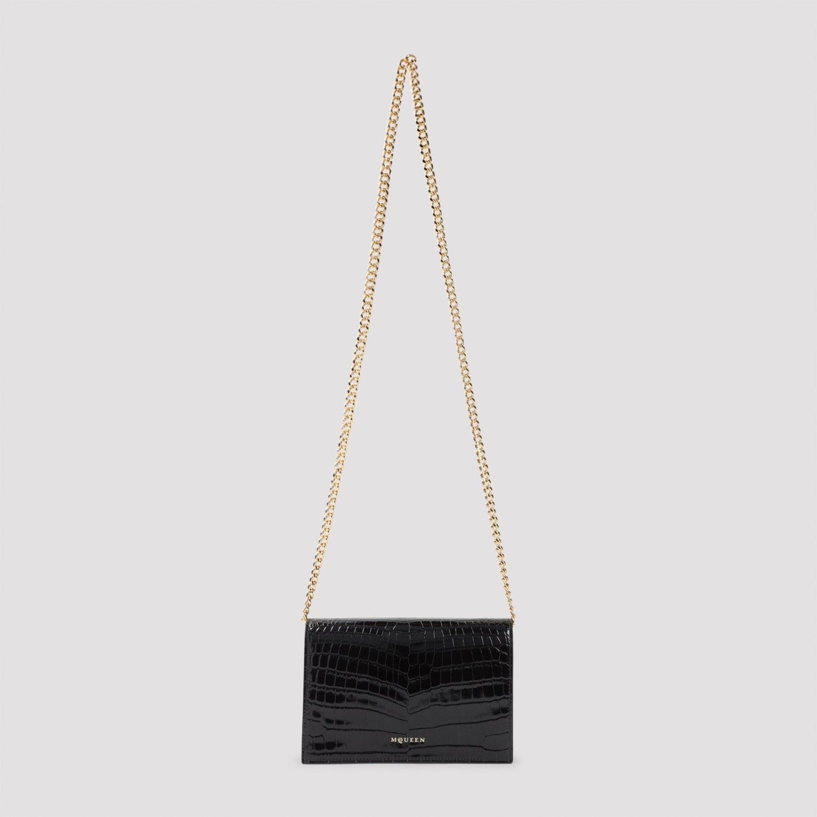 Alexander McQueen ALEXANDER MCQUEEN Small Skull Black Patent Leather Shoulder Size ONE SIZE - 2 Thumbnail
