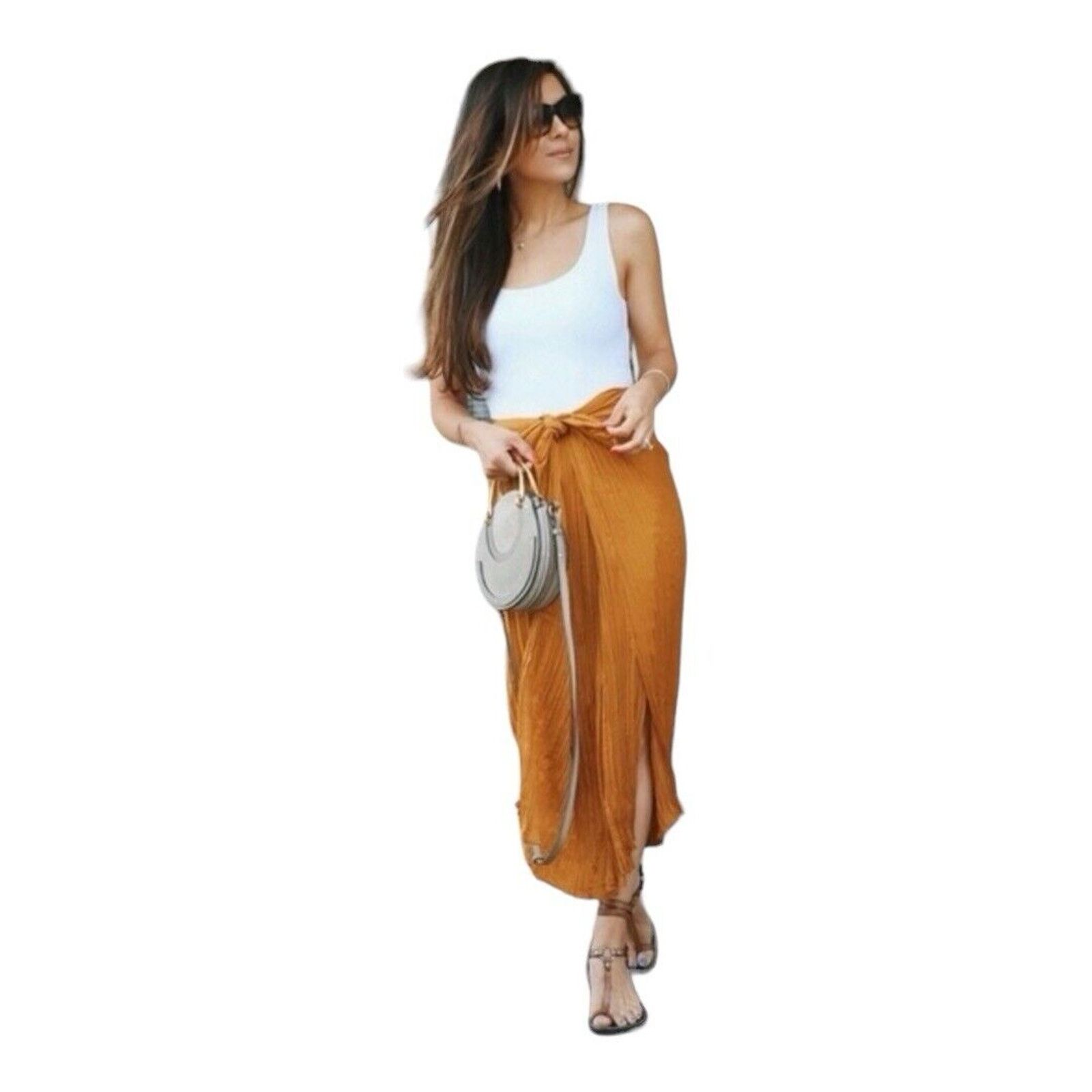 Vince Vince Pleated Plisse Midi Skirt Size 34" / US 12 / IT 48 - 3 Thumbnail