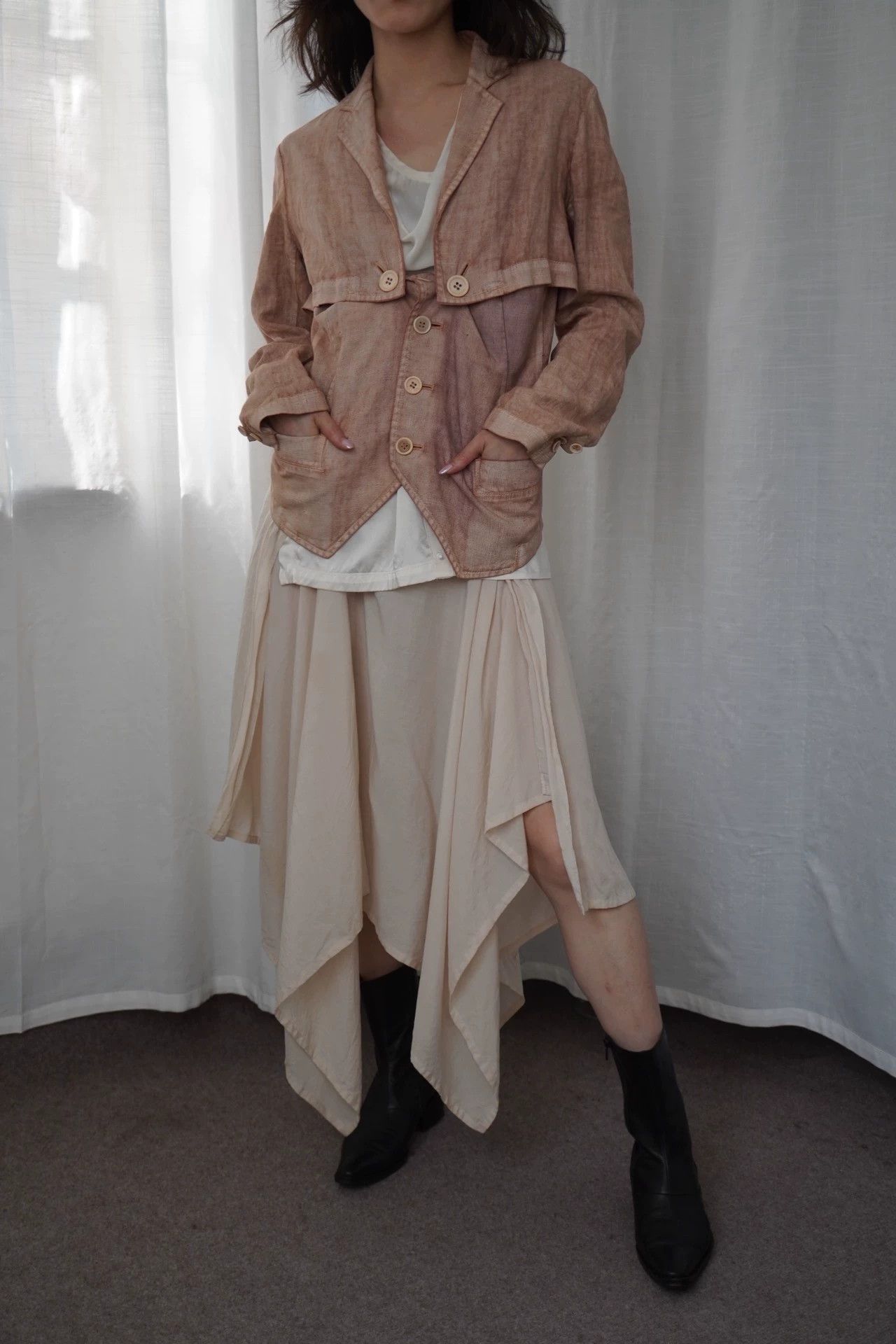 Yohji Yamamoto Yohji Yamamoto 2000s Femme Irregular Hem Skirt Size 1 Size 26" / US 2 / IT 38 - 5 Thumbnail