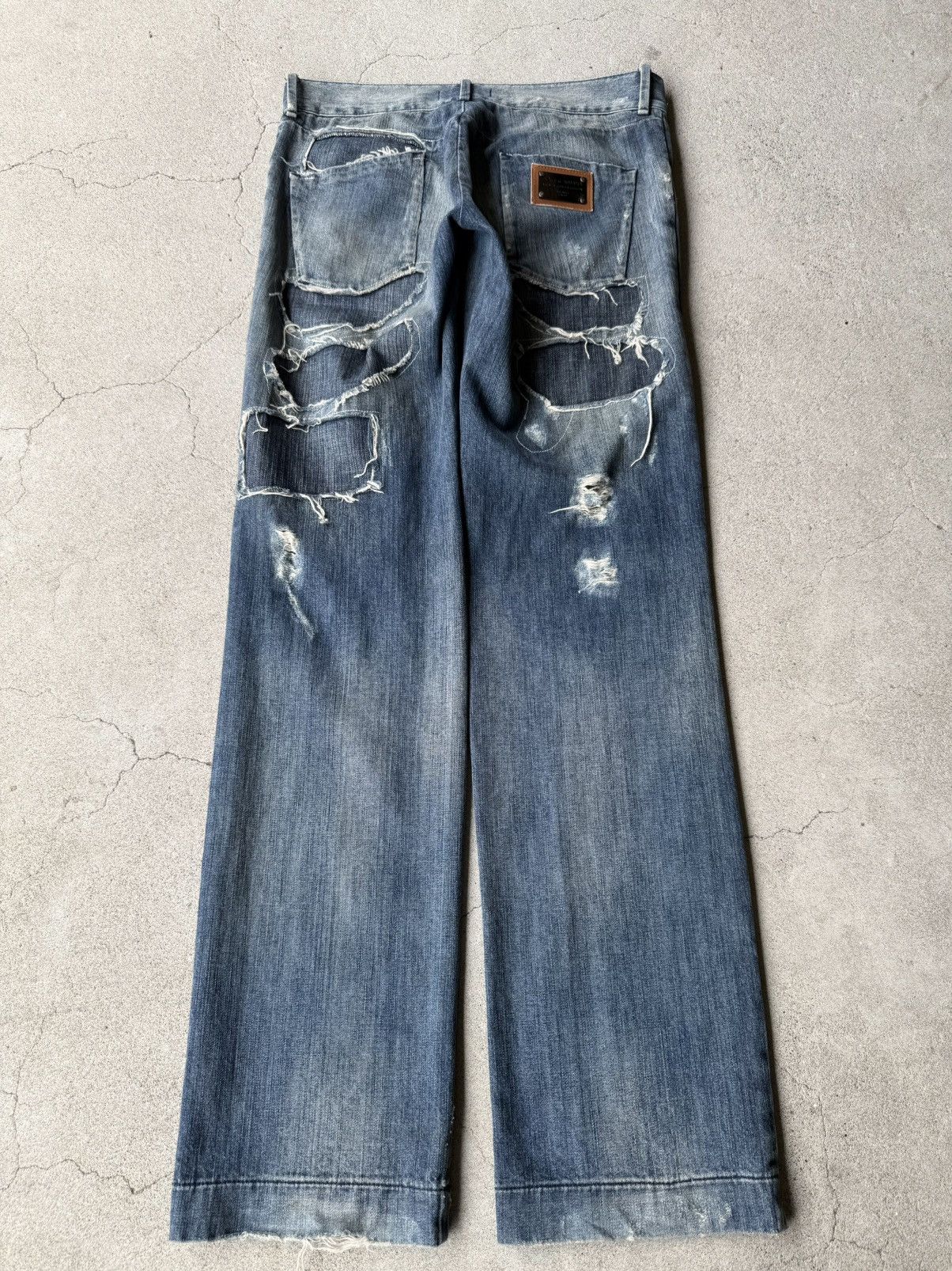 Dolce & Gabbana DOLCE&GABBANA Archive Patchwork Destroyed Denim Size US 30 / EU 46 - 2 Thumbnail