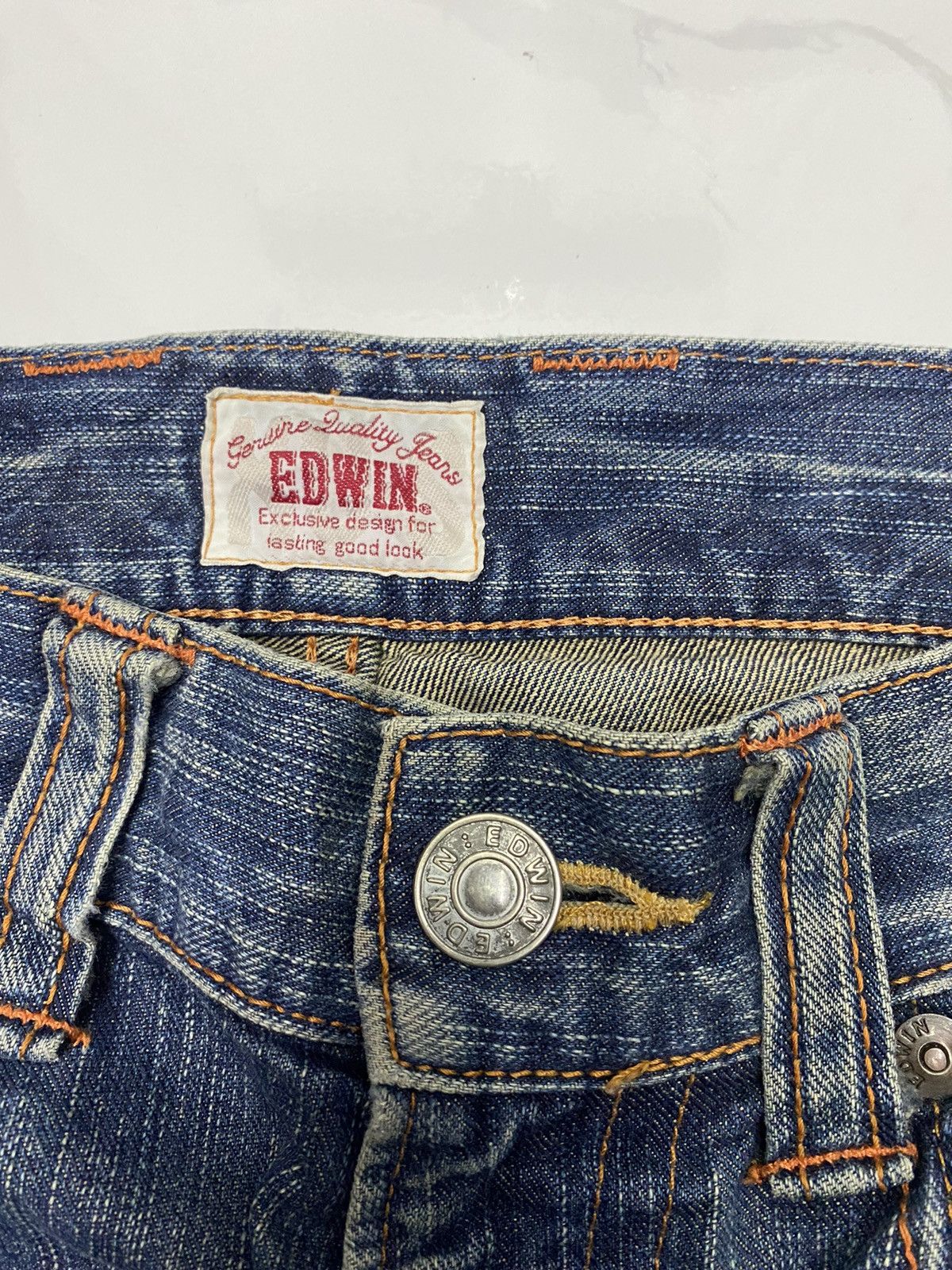 Kapital 🔥RARE EDWIN EXCLUSIVE VINTAGE DISTRESS DENIM JEANS Size US 32 / EU 48 - 7 Thumbnail