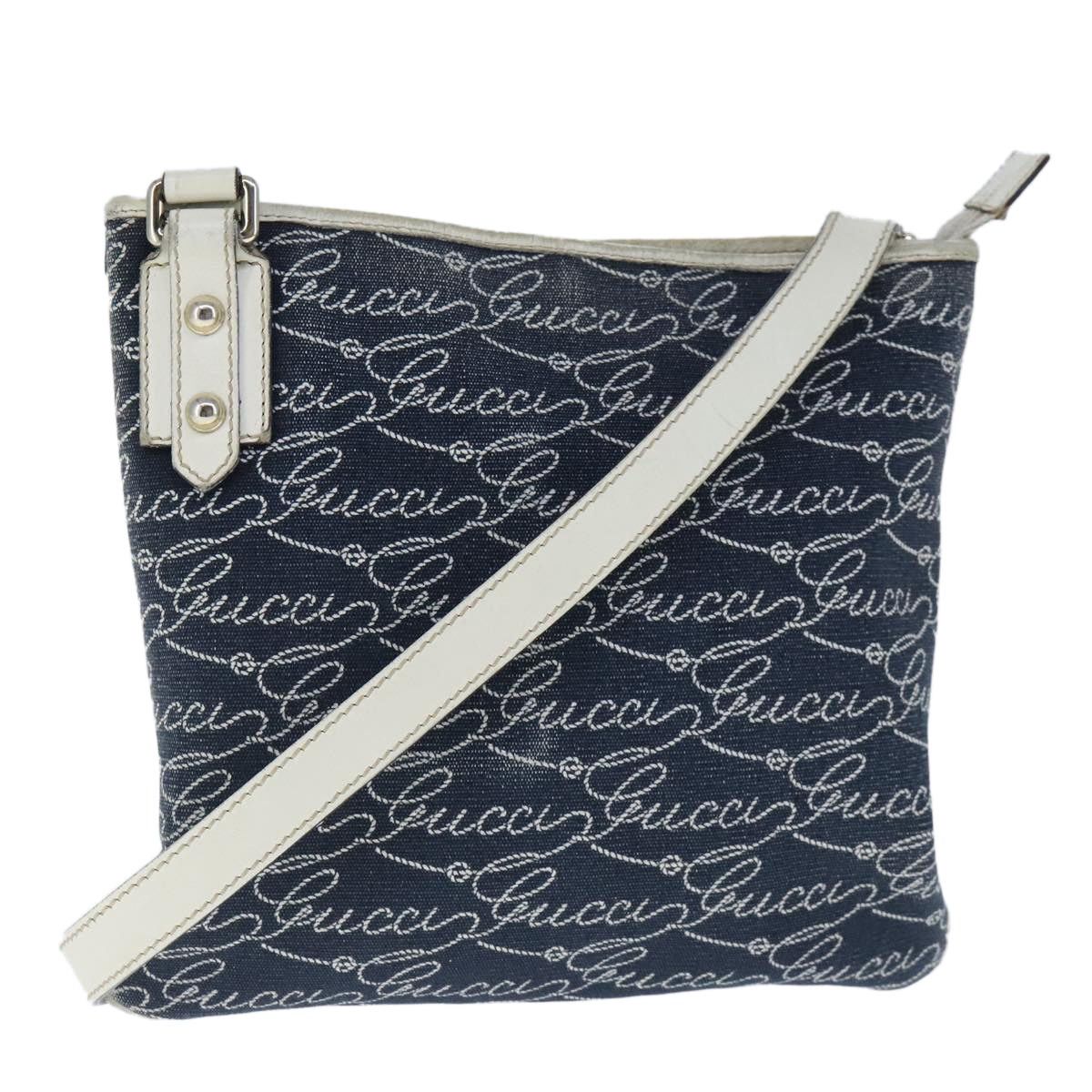 Gucci Shoulder Bag Canvas Outlet Blue, Women's