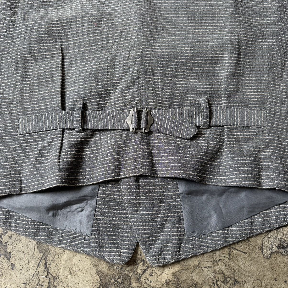 Issey Miyake Issey Miyake - Vintage Striped Detailed Stitch Vest Size US M / EU 48-50 / 2 - 4 Thumbnail