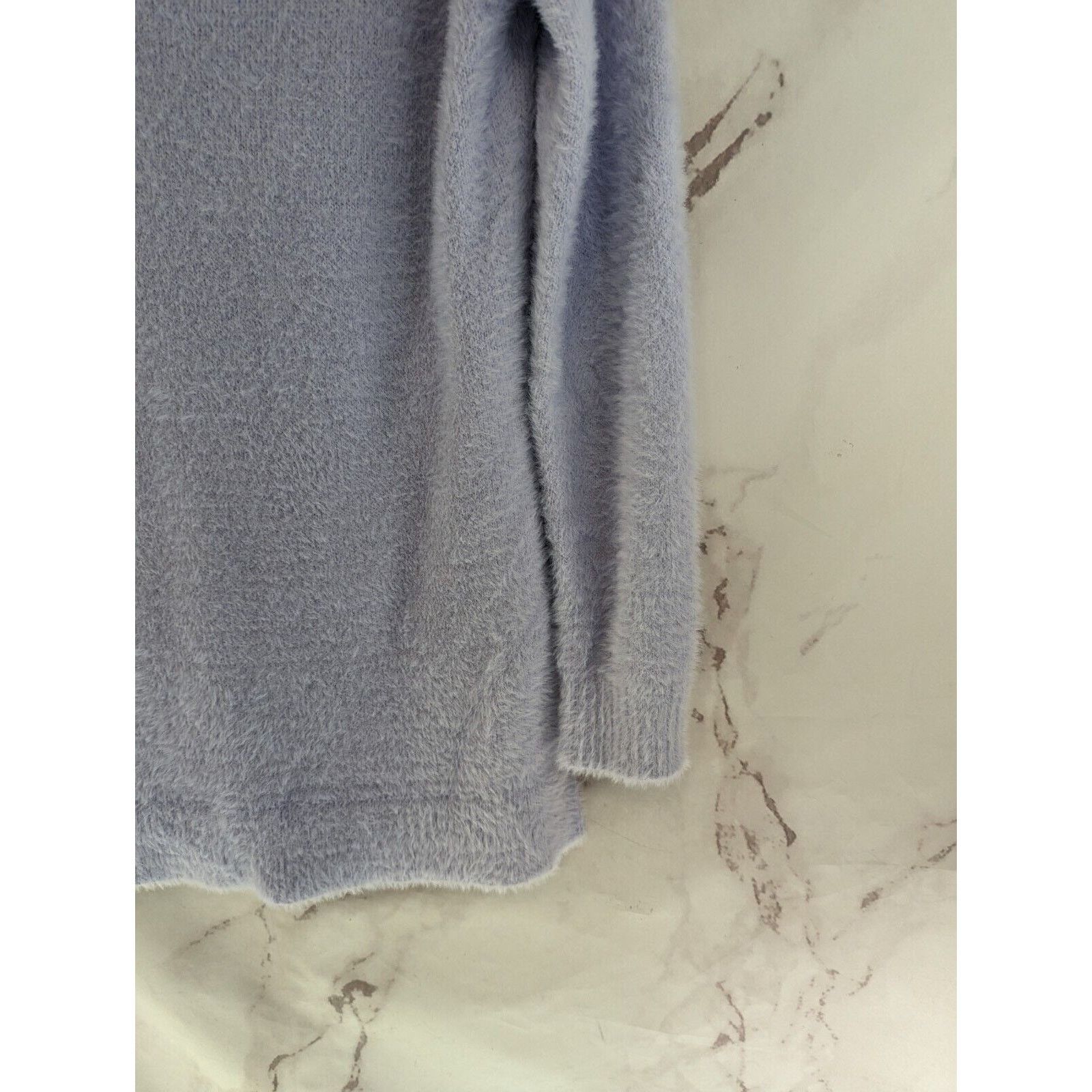 Boston Proper Boston Proper Sweater Womens Medium Purple Eyelash Slouchy Size M / US 6-8 / IT 42-44 - 4 Thumbnail