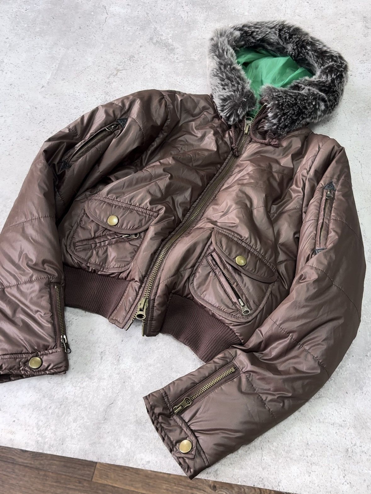 Hysteric Glamour Vintage Multi-zip Fur Hood Hysteric Glamour Style Bomber Size US S / EU 44-46 / 1 - 3 Thumbnail