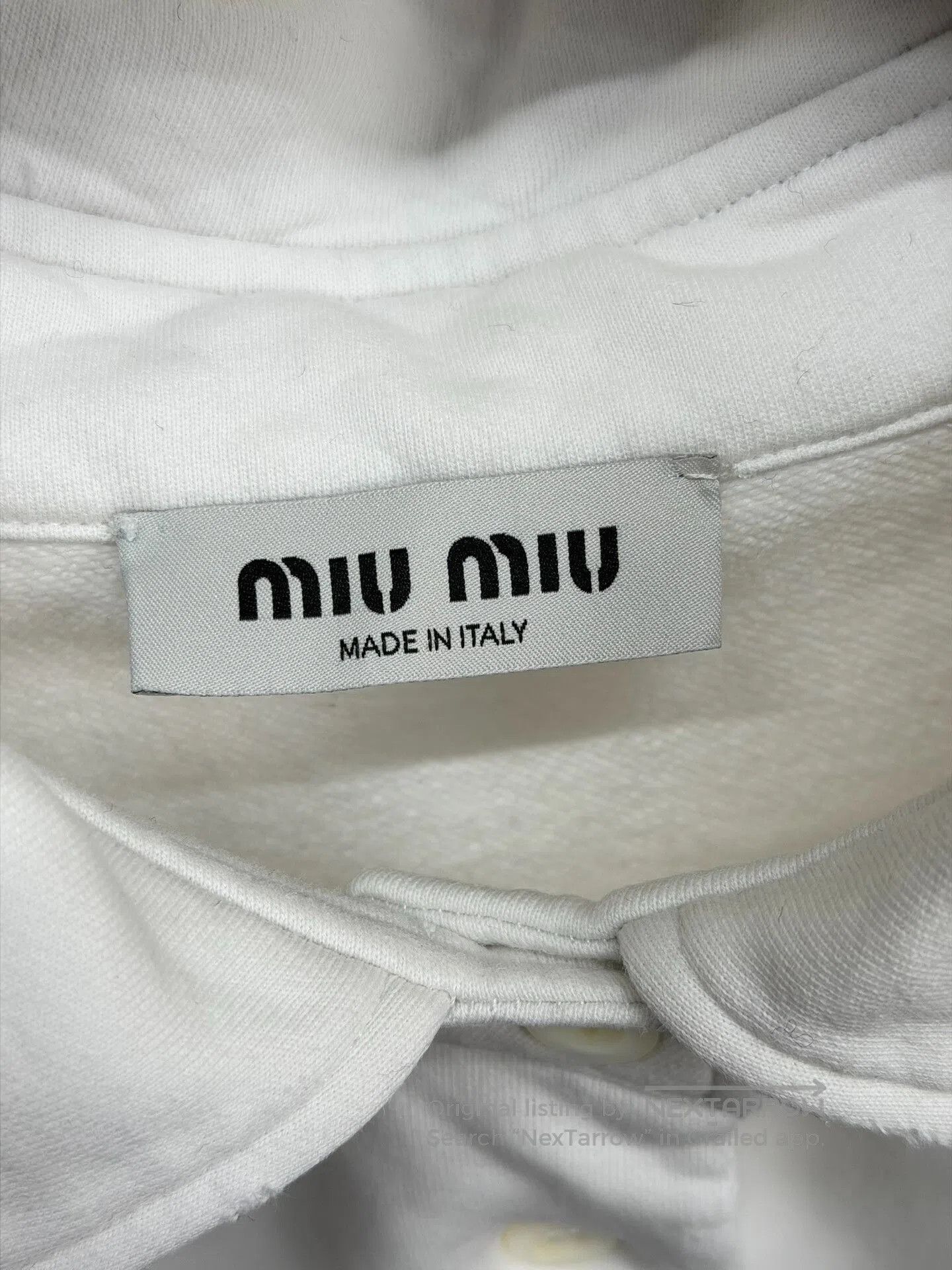 Miu Miu Miu Miu Distressed Polo Collar Sweatshirt XS. Size XS / US 0-2 / IT 36-38 - 3 Thumbnail