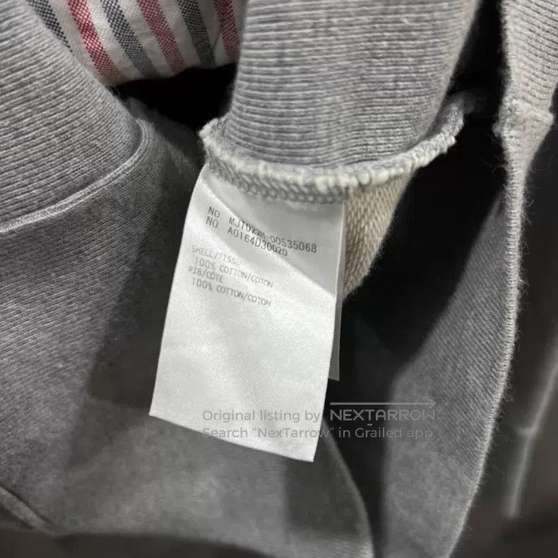 Thom Browne Thom Browne Gray four-stripe zippered hooded jacket Size US M / EU 48-50 / 2 - 4 Thumbnail