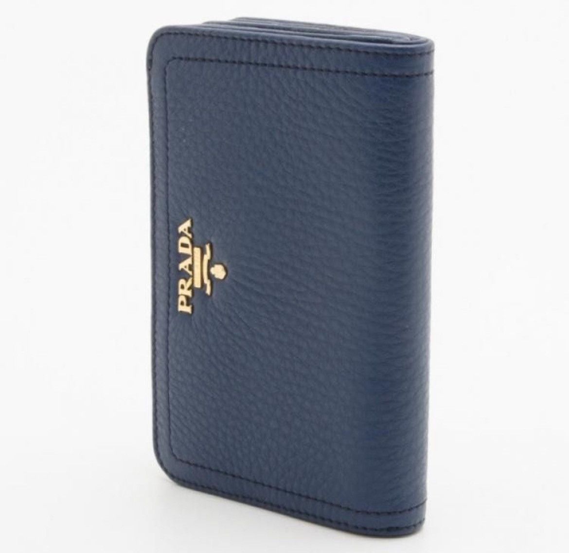 Prada Authentic Prada Mini Wallet Navy Blue Vitello Daino leather Size ONE SIZE - 6 Thumbnail