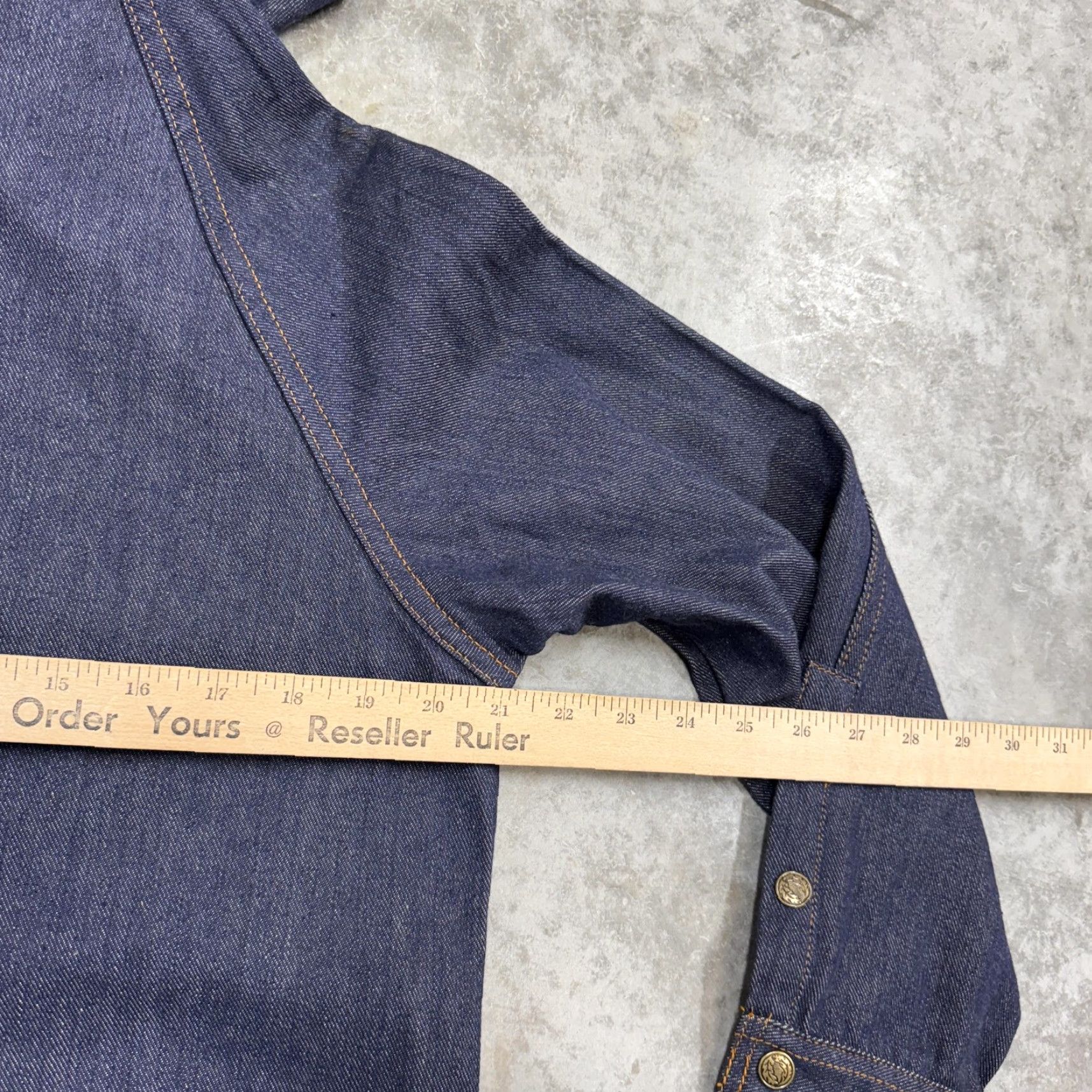 CO Vally Co Jacket Mens L Blue Hooded Denim Flannel Lined Chore Coat Workwear Size US L / EU 52-54 / 3 - 5 Thumbnail