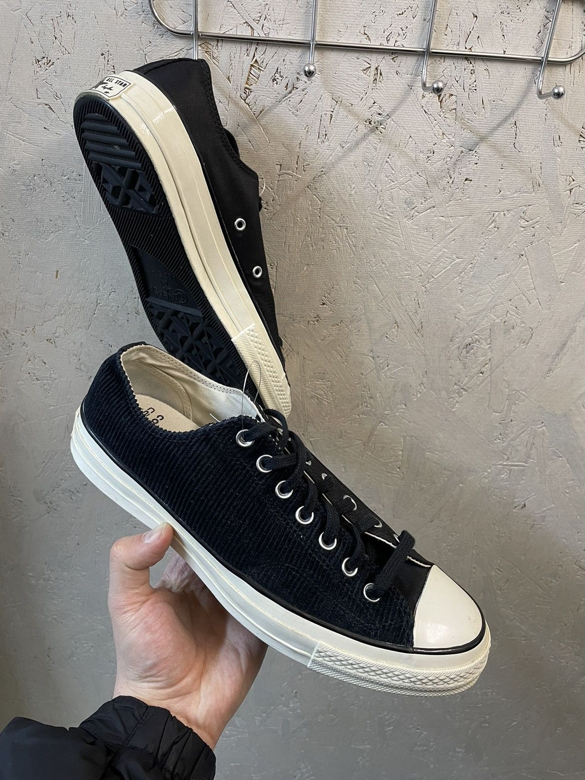 Carhartt Converse Streetwear Carhartt WIP x Converse Chuck 70 Low Black Corduroy Shoes Grailed