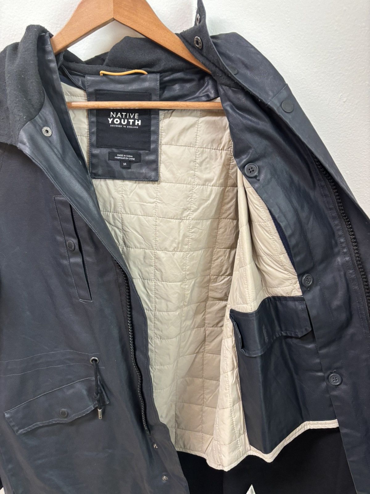 Native Youth Long Waxed Jacket with removable liner Size US S / EU 44-46 / 1 - 4 Thumbnail