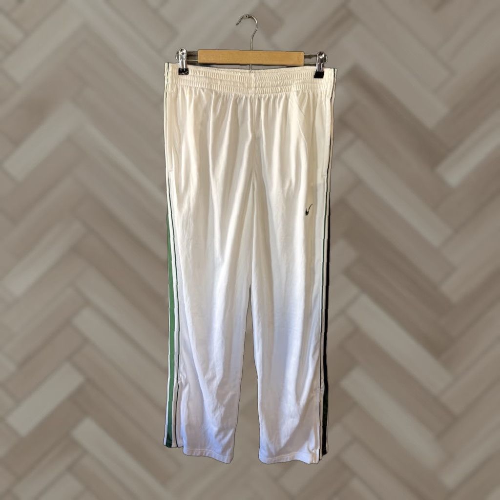 Nike Nike Mens Sweatpants White Drawstring Stripe M Regular Pants Activewear Size US 31 - 1 Thumbnail
