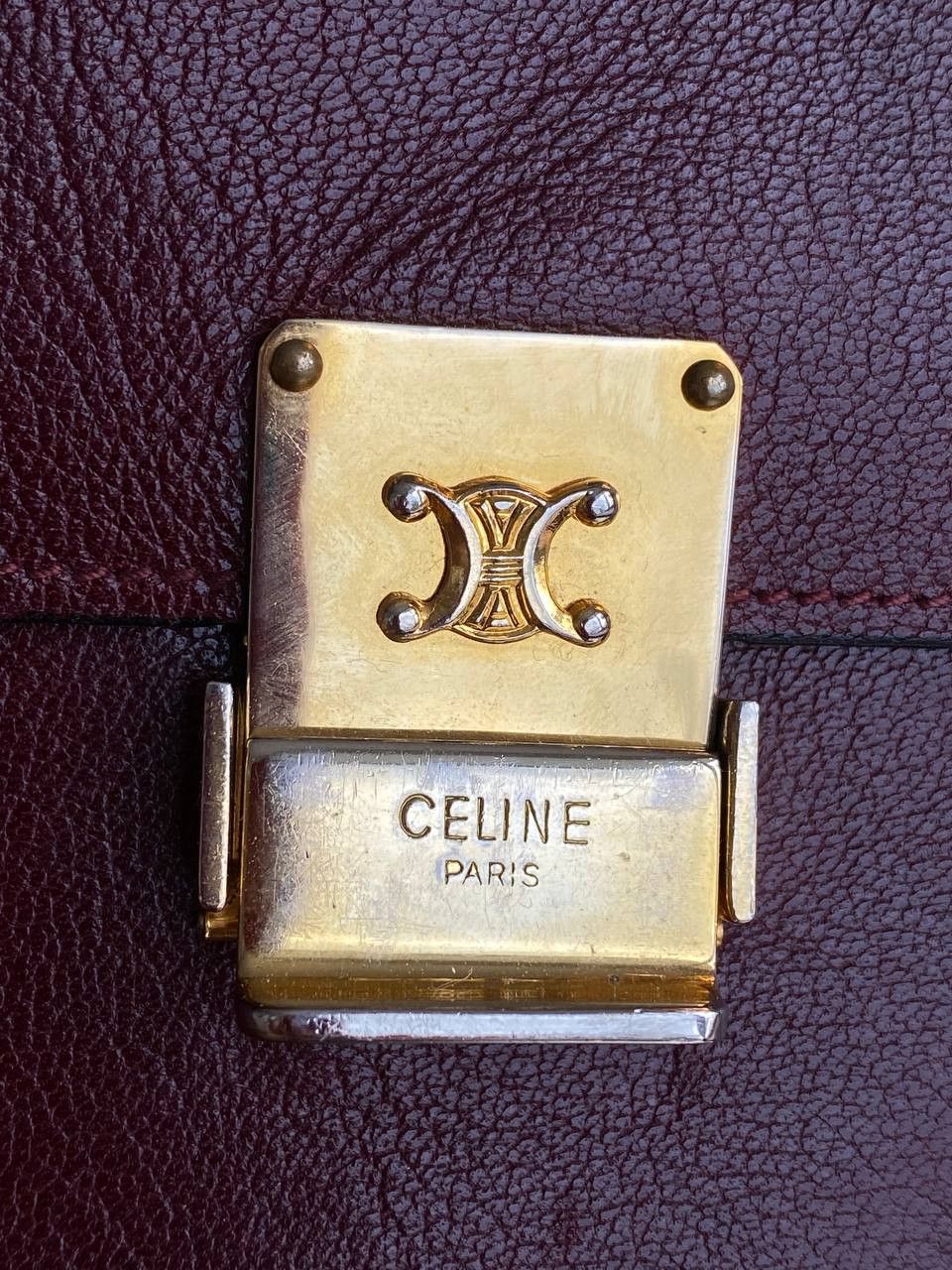 Celine Celine Vintage Leather Clutch Burgundy Size ONE SIZE - 2 Thumbnail