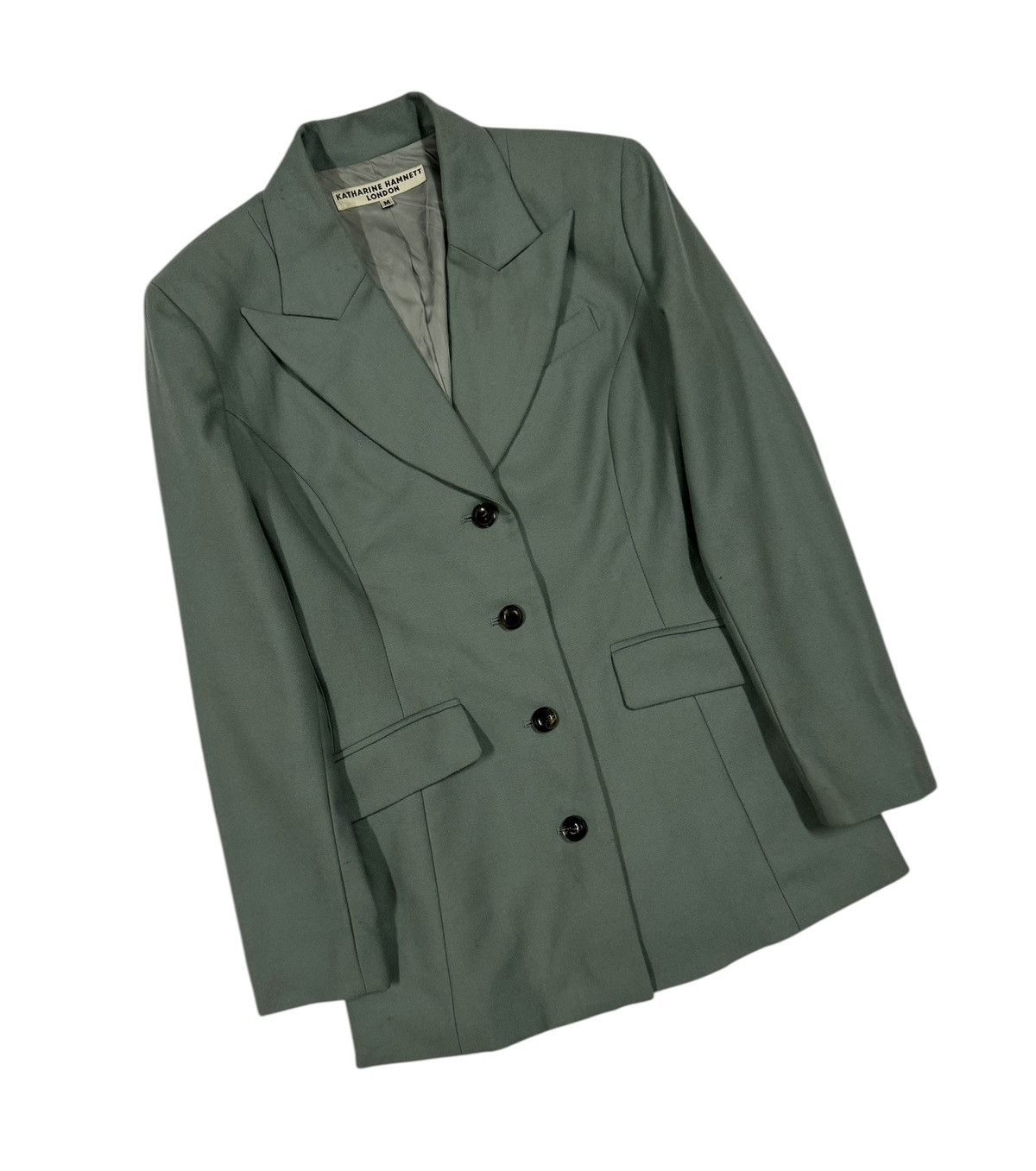 Katharine Hamnett London Katharine Hamnett London Green Blazer Jacket Size M / US 6-8 / IT 42-44 - 6 Thumbnail