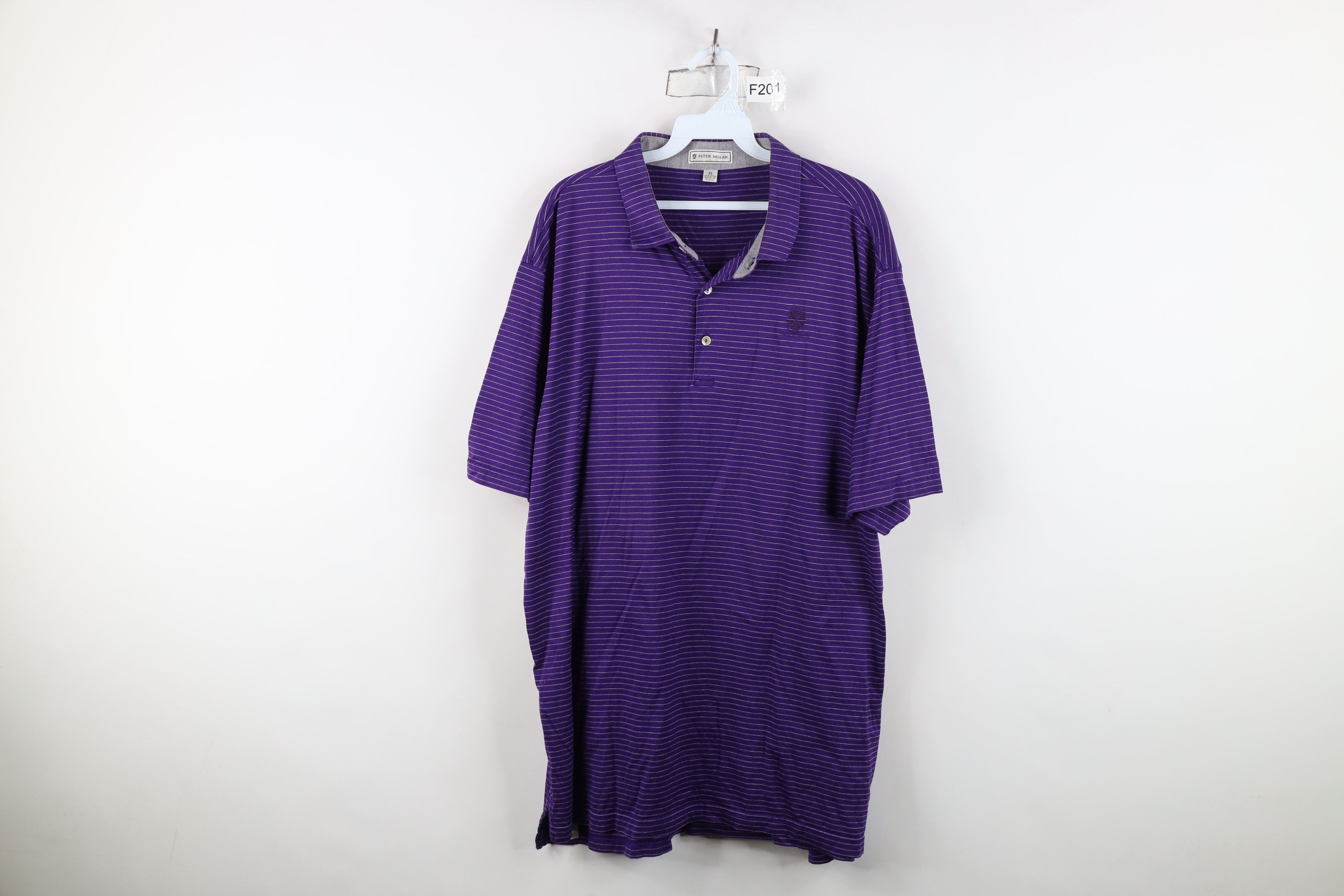 Peter Millar Peter Millar Cotton Knit Collared Golf Polo Shirt Purple Size US XL / EU 56 / 4 - 1 Thumbnail