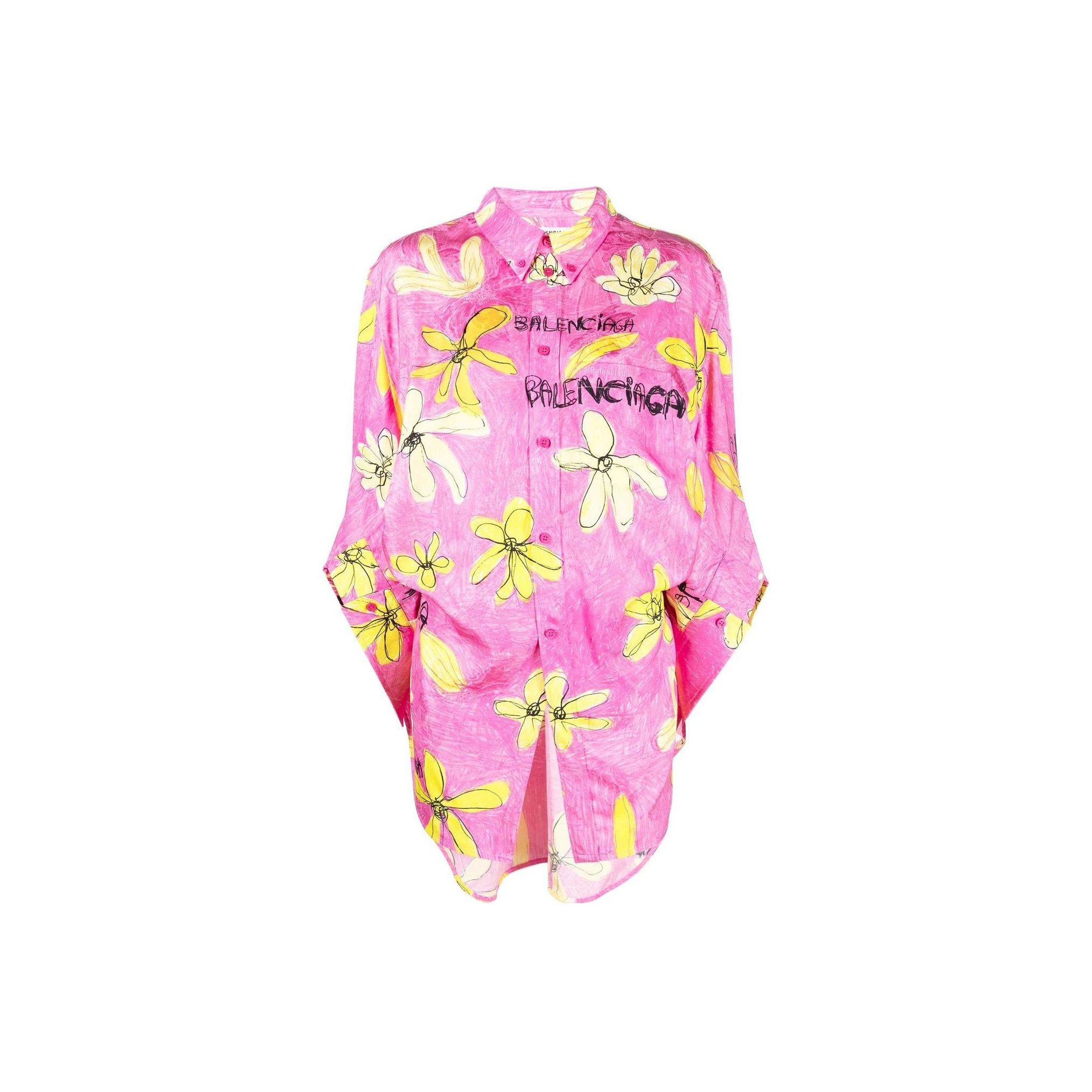 Balenciaga Balenciaga Floral Print Button Up Shirt Size 34 Size XS / US 0-2 / IT 36-38 - 1 Thumbnail