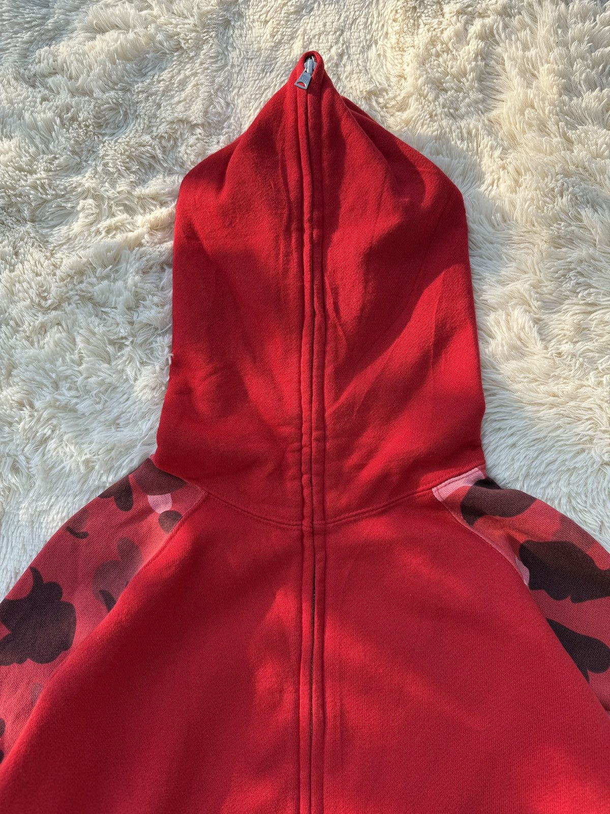 Bape Bape Red camo full zip hoodie Size S / US 4 / IT 40 - 3 Thumbnail