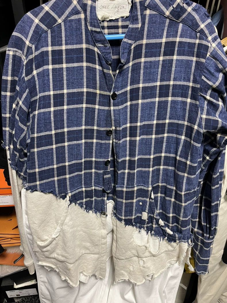 greg lauren Splicing together old long sleeved shirts 2506-