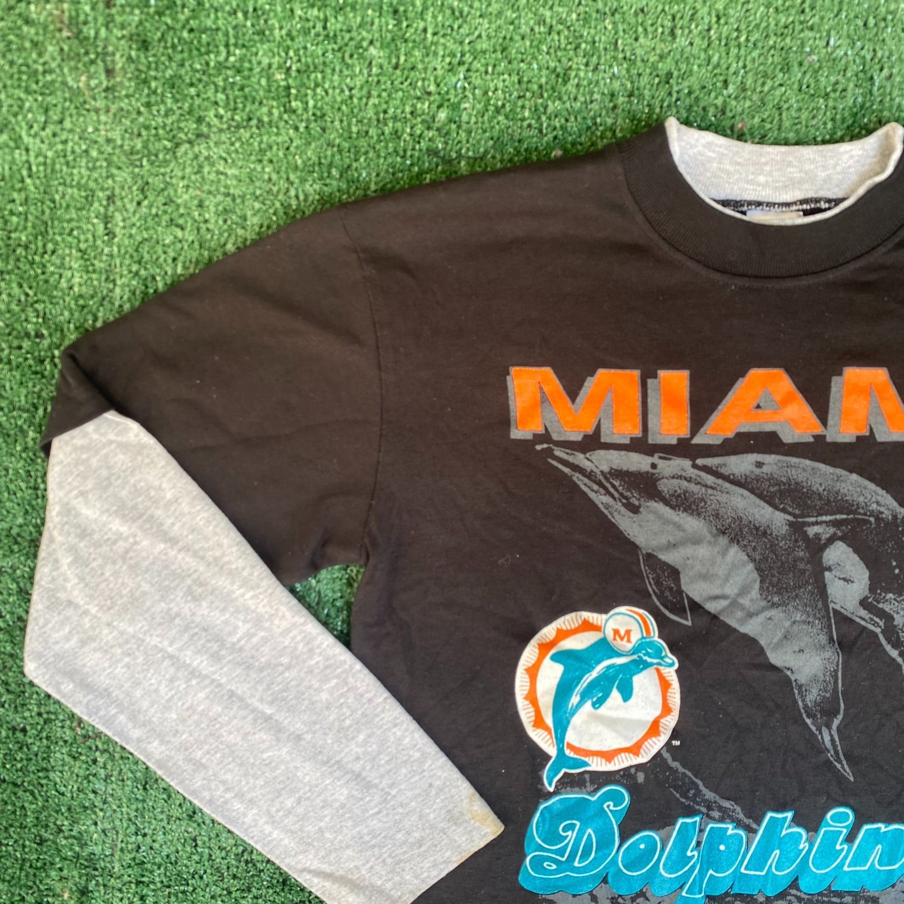 NFL Vintage 90s Miami Dolphins Shirt NFL Logo Long Sleeve Tee Size US XS / EU 42 / 0 - 2 Thumbnail