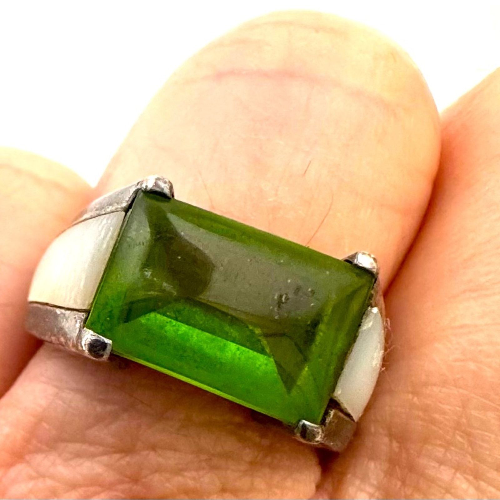 Other Lilly, blue featuring center peridot w/mother of pearl Size ONE SIZE - 1 Thumbnail